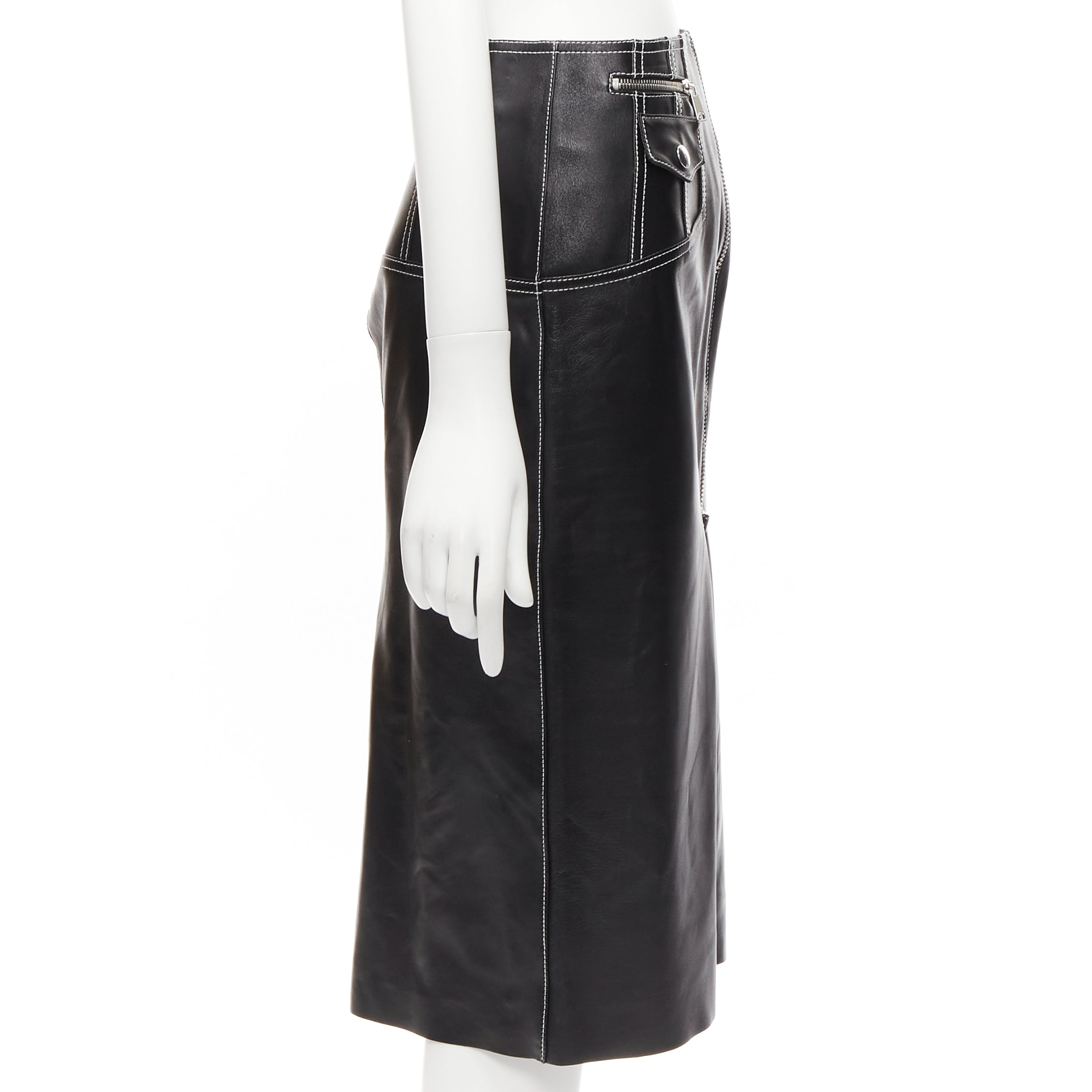 Alexander Mcqueen Biker Zip Skirt - 4