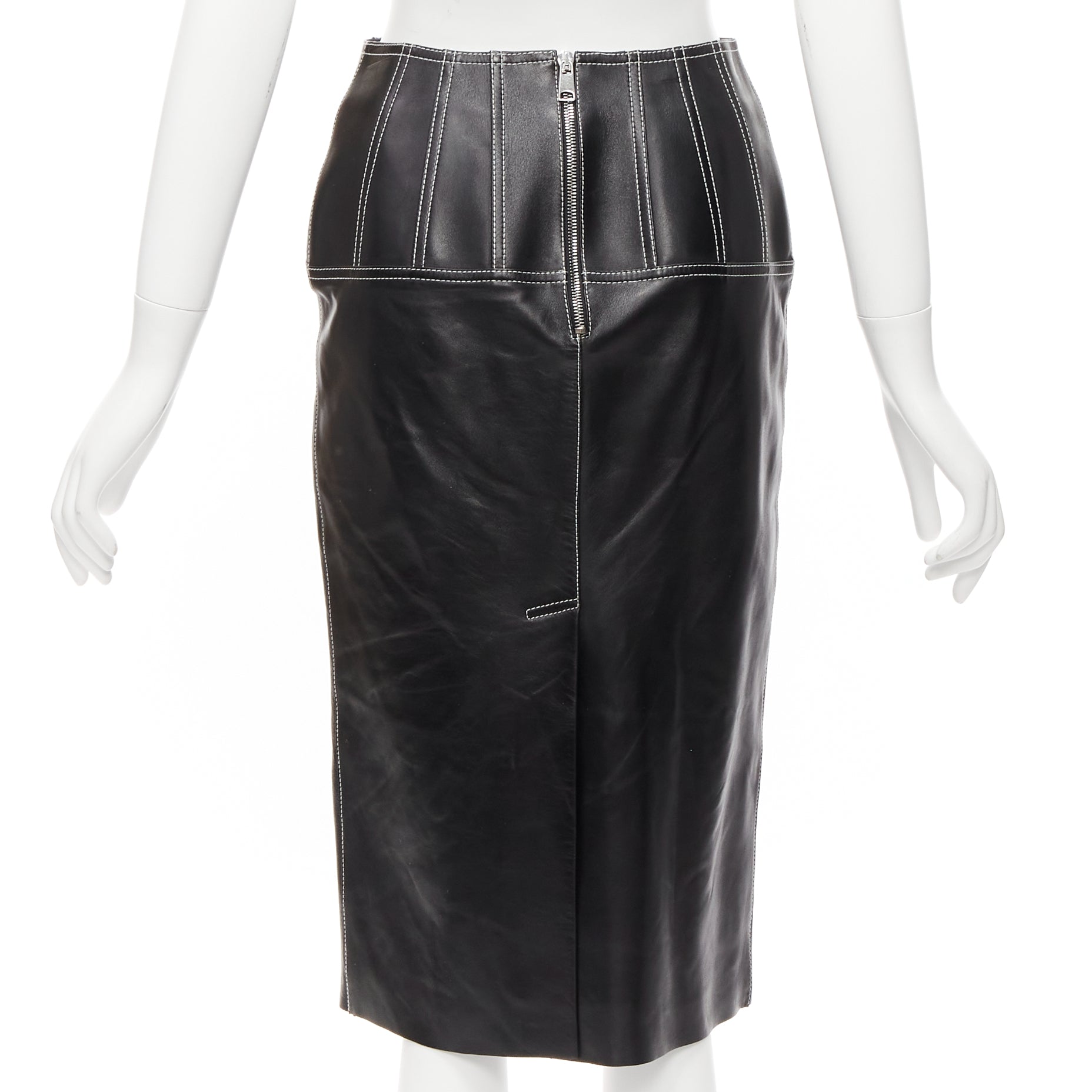 Alexander Mcqueen Biker Zip Skirt - Side view