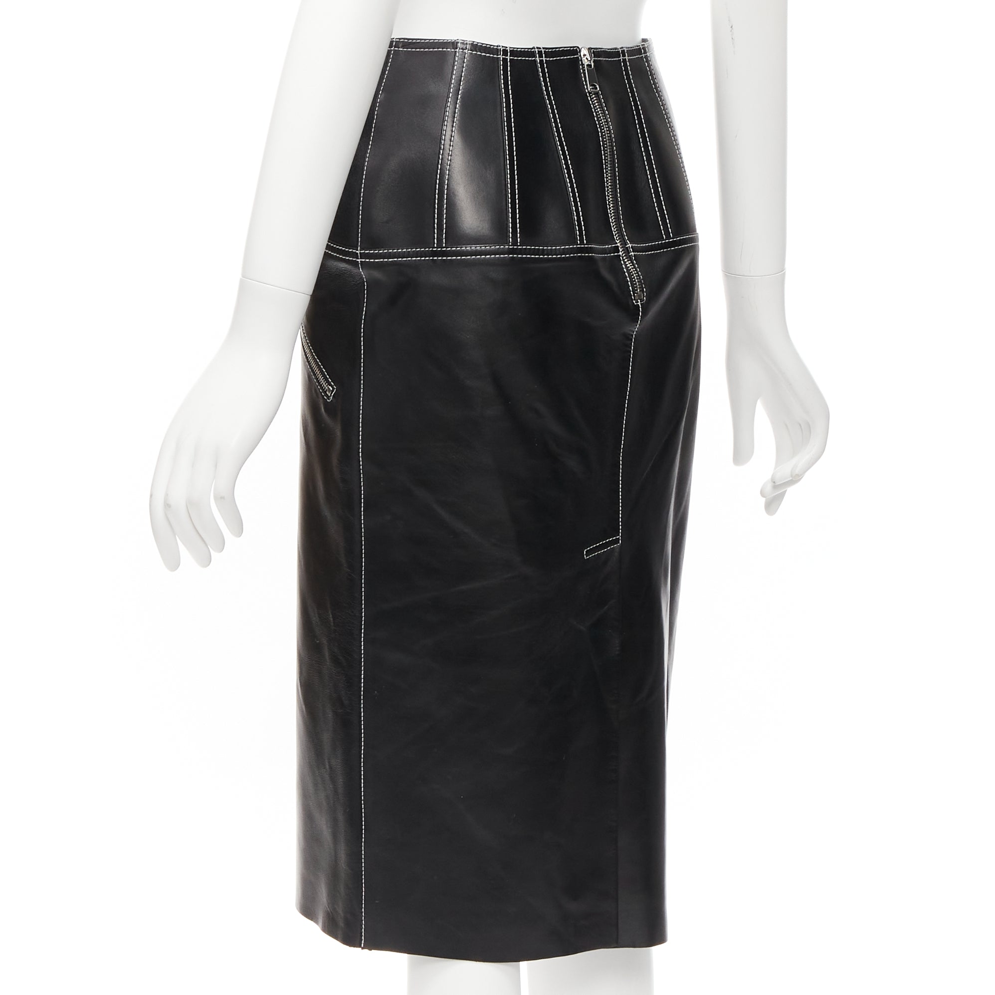 Alexander Mcqueen Biker Zip Skirt - Detail 1