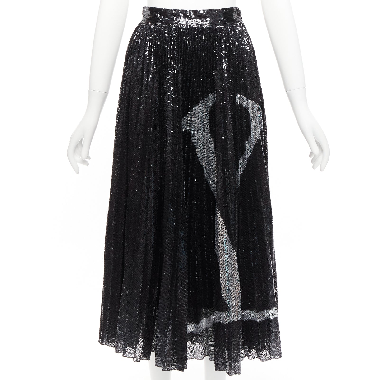 Valentino Garavani Sequins Plisse Skirt