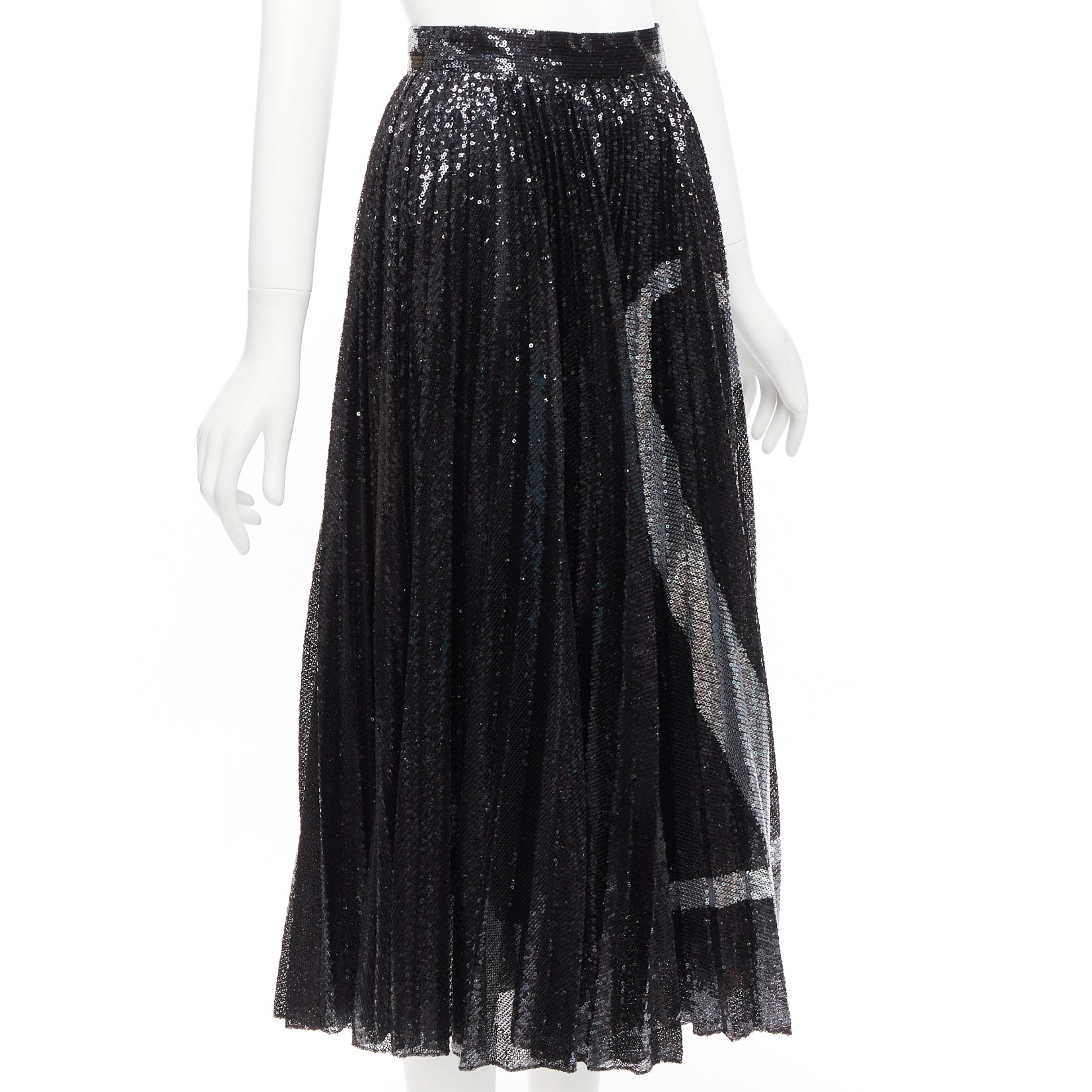 Valentino Garavani Sequins Plisse Skirt - Image 6