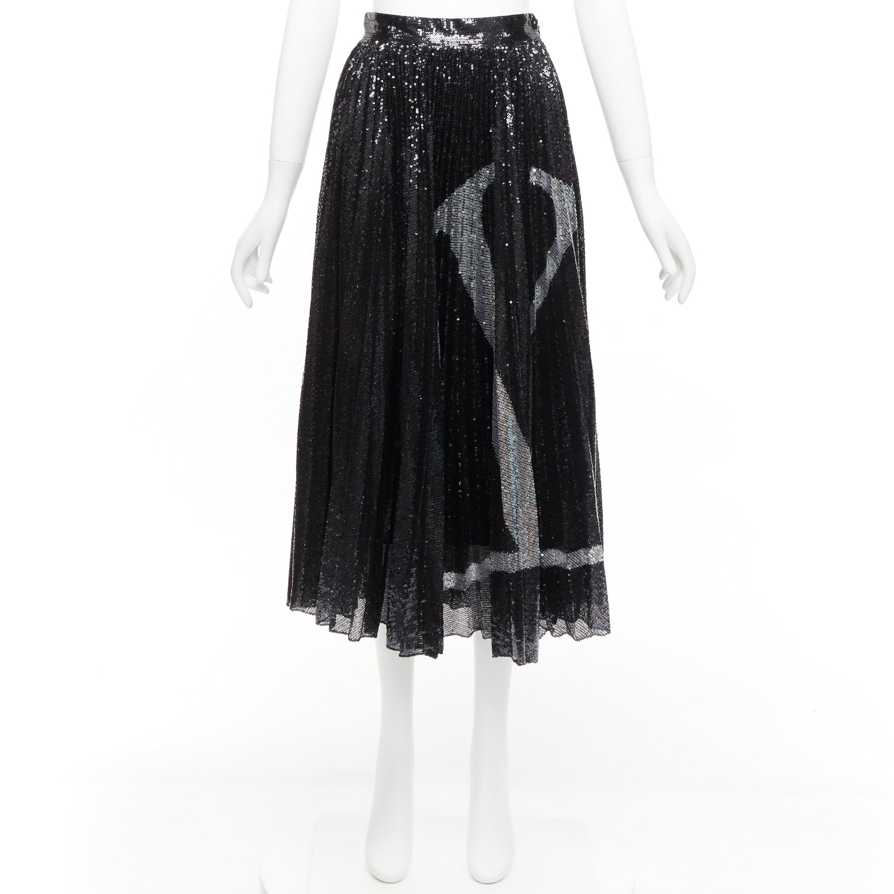 Valentino Garavani Sequins Plisse Skirt - Image 11
