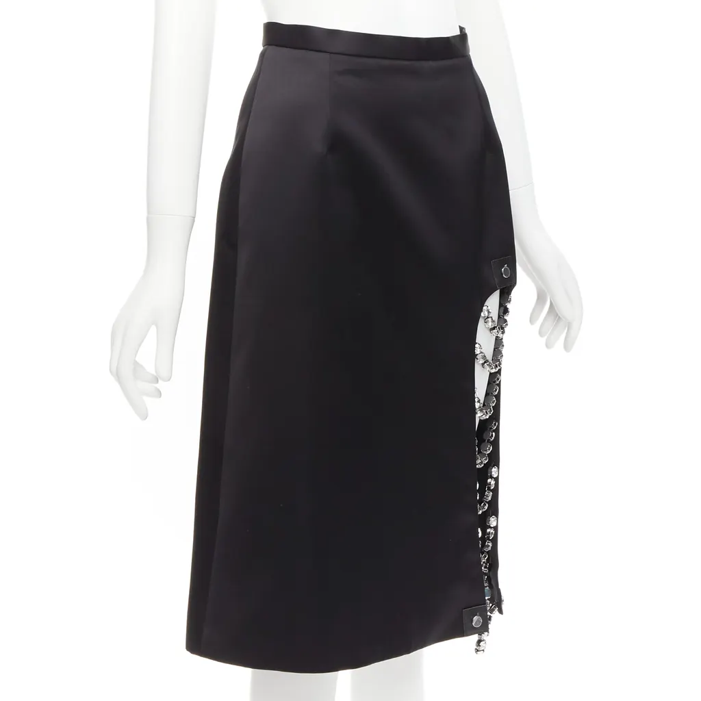 Christopher Kane Chain Slit Skirt Black Polyester Never worn - Inside View