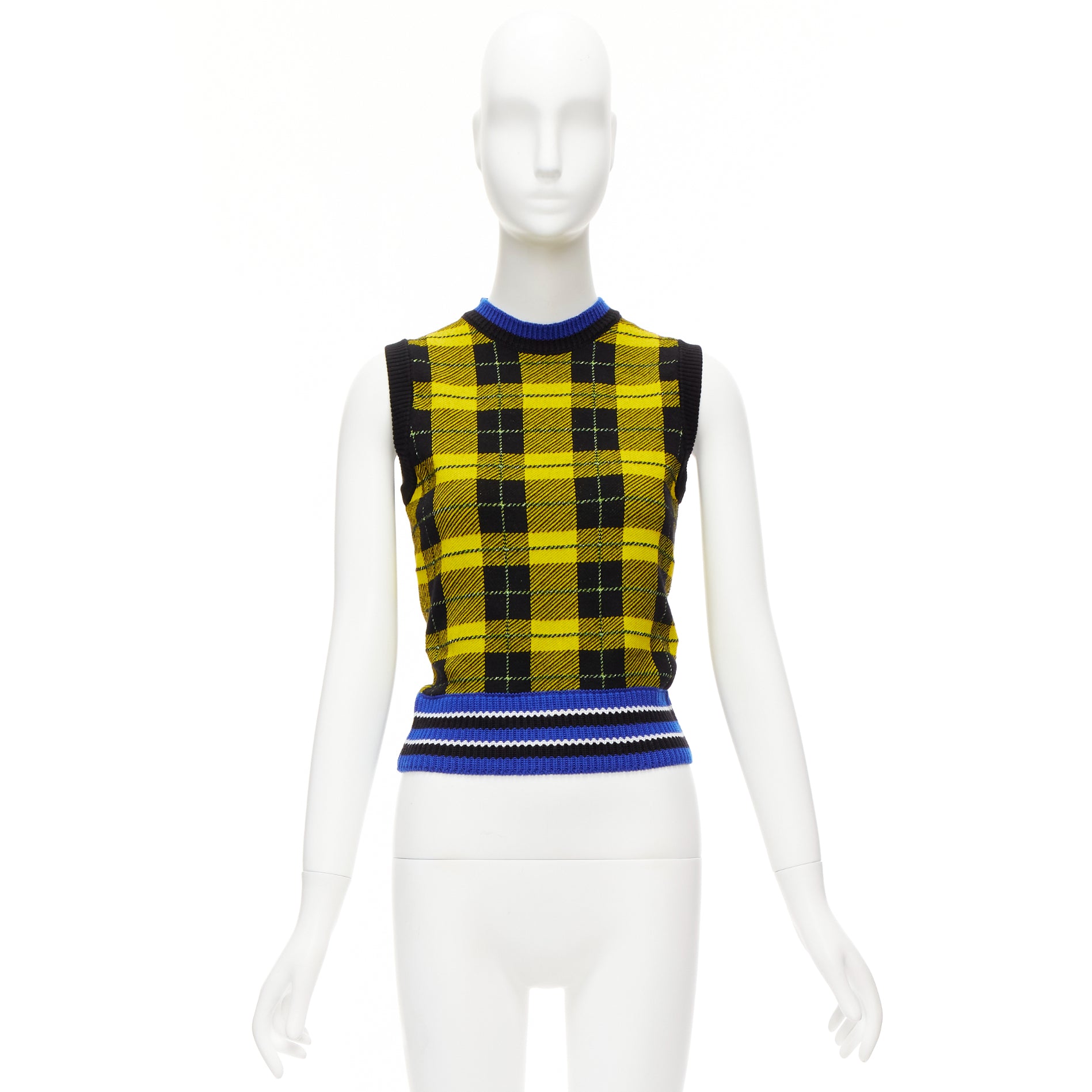 Versace Tartan Sweater Vest - Image 11