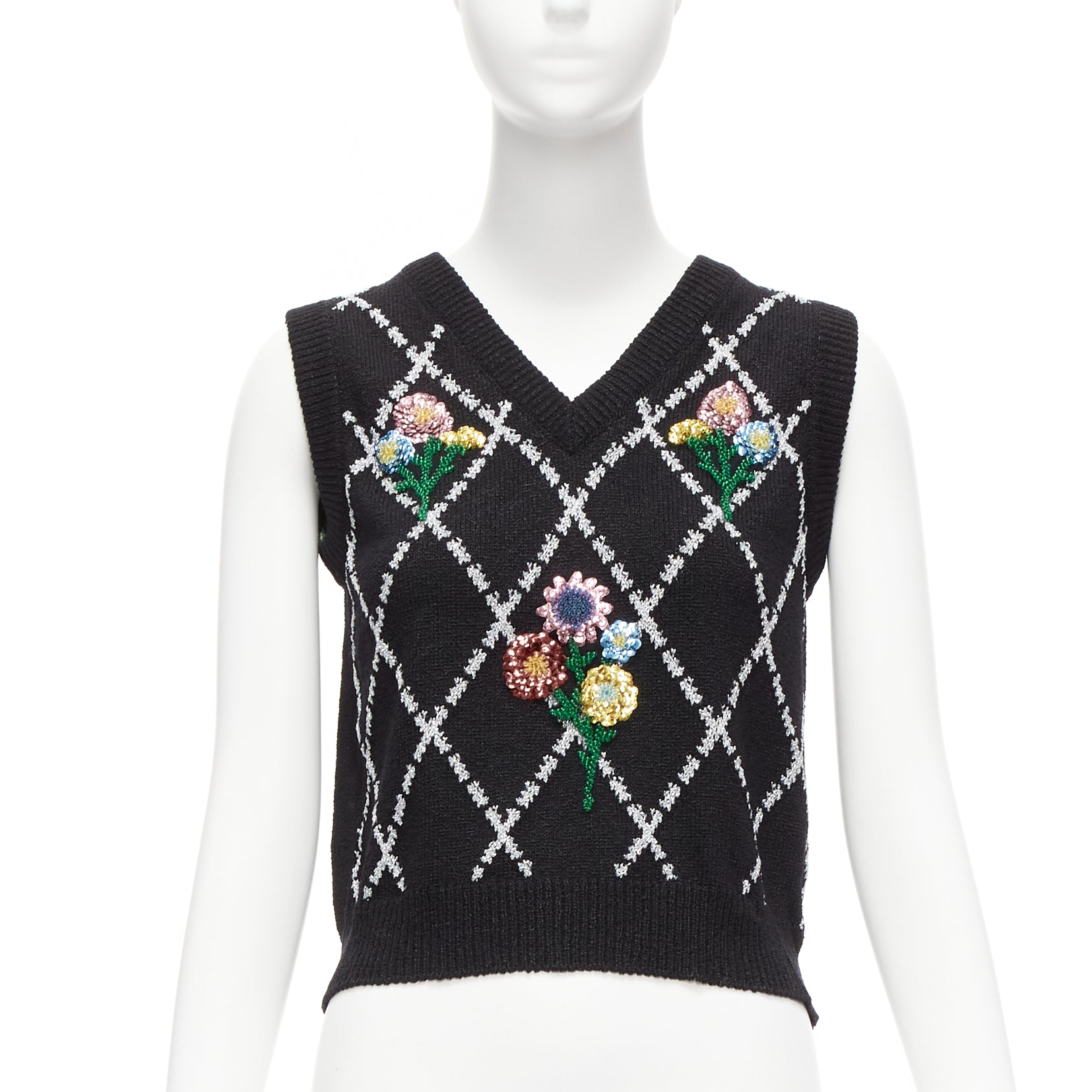Gucci Argyle Sweater Vest - Back view