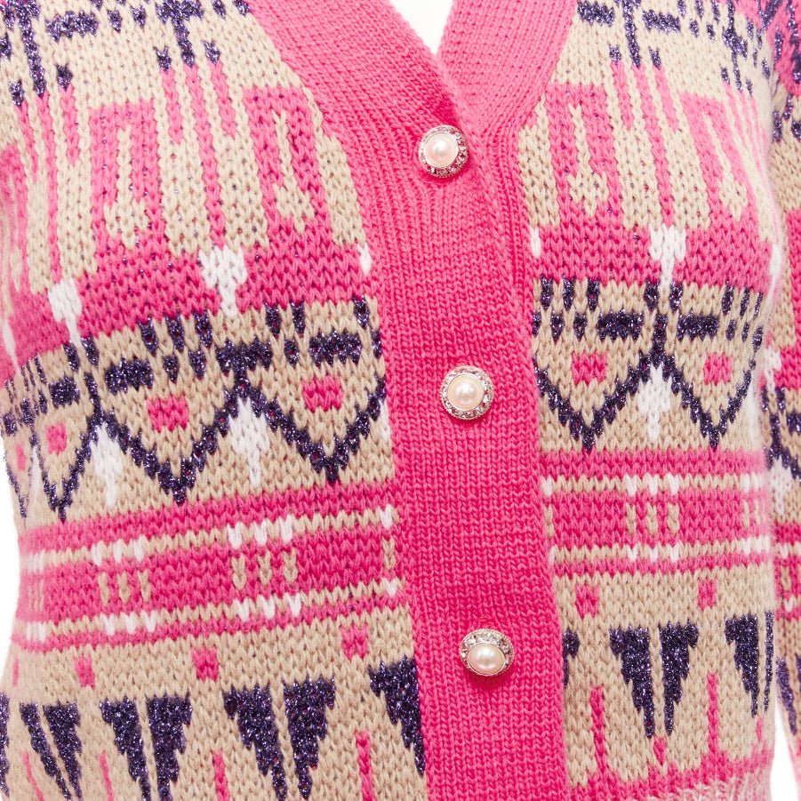 Paco Rabanne Fairisle Cardigan - Back view
