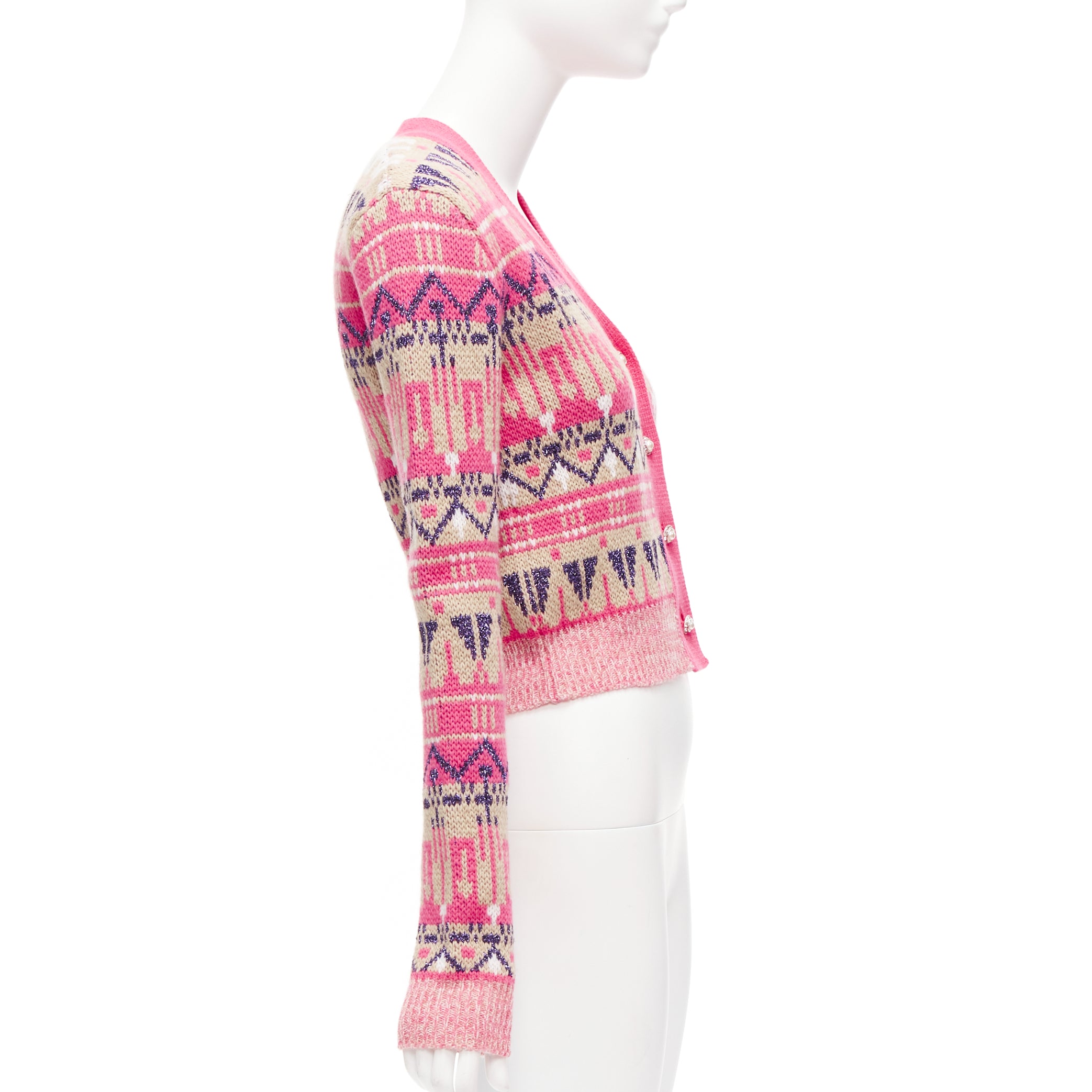 Paco Rabanne Fairisle Cardigan - Side view