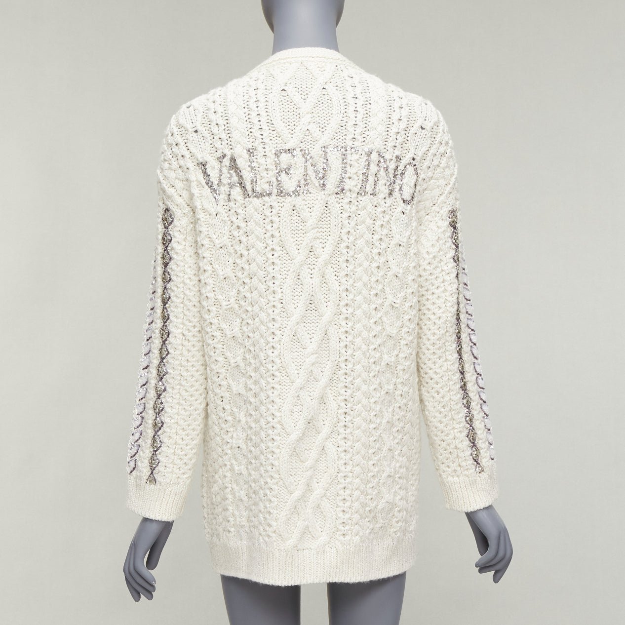 Valentino Garavani Sequin Logo Cardigan - Detail 1