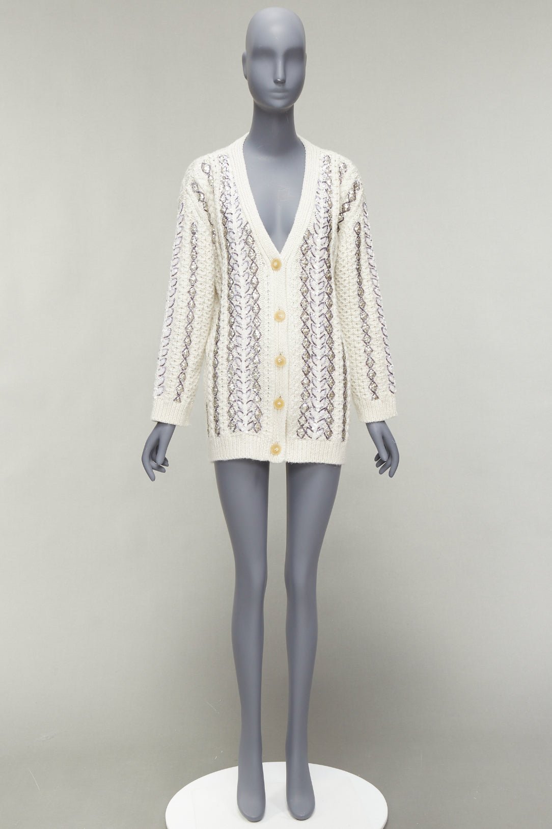 Valentino Garavani Sequin Logo Cardigan - Image 12