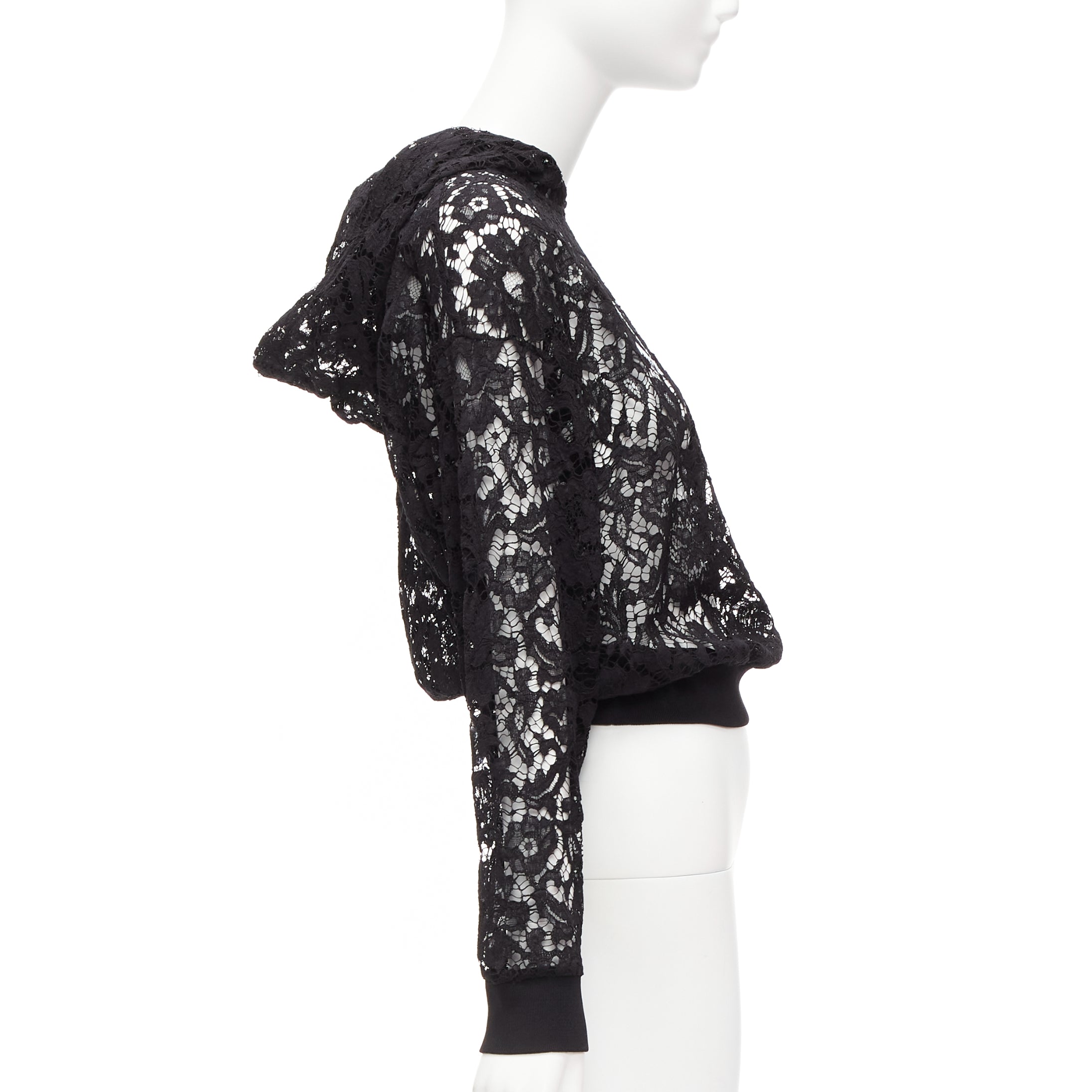 Valentino Garavani Floral Lace Hoodie - 4