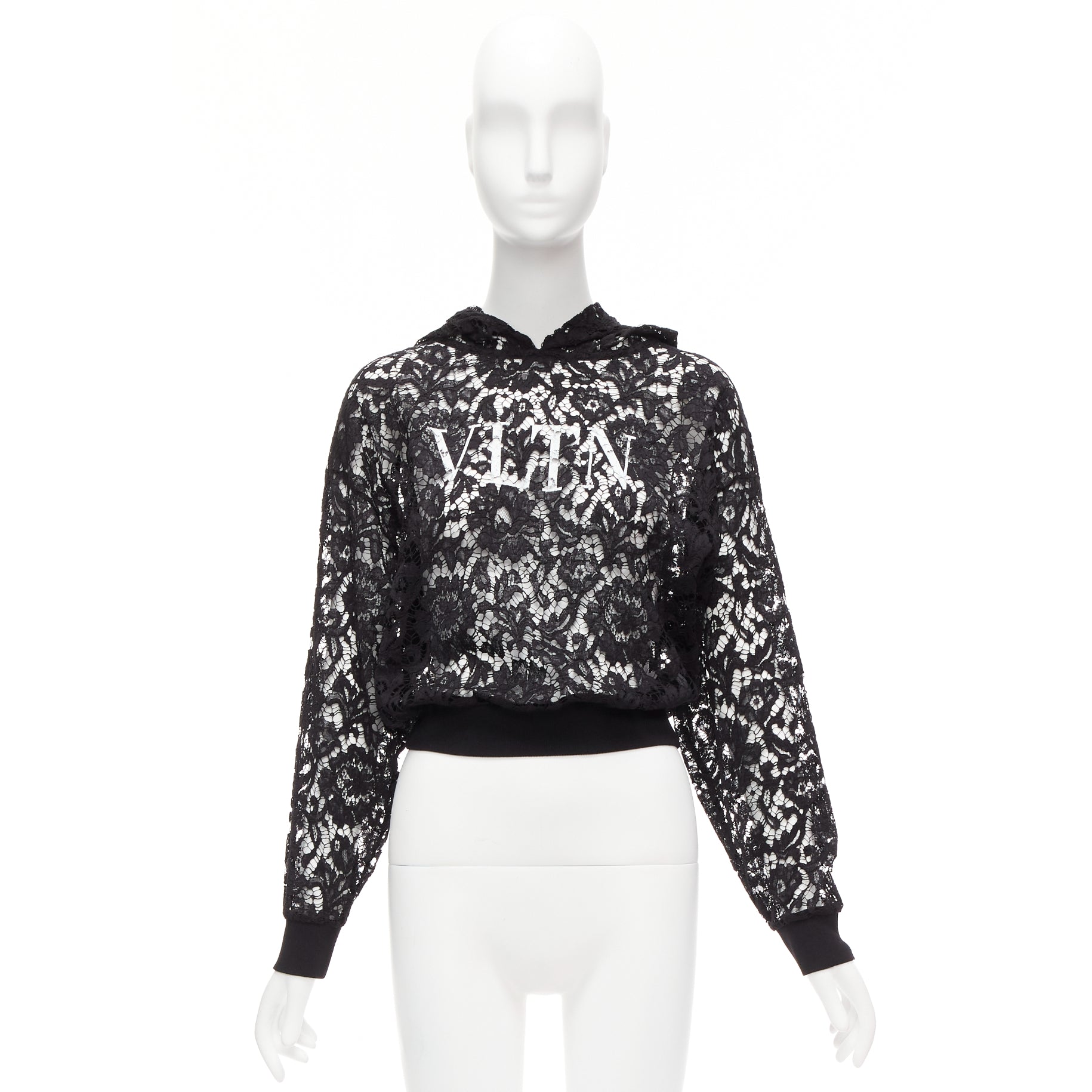 Valentino Garavani Floral Lace Hoodie - Image 11