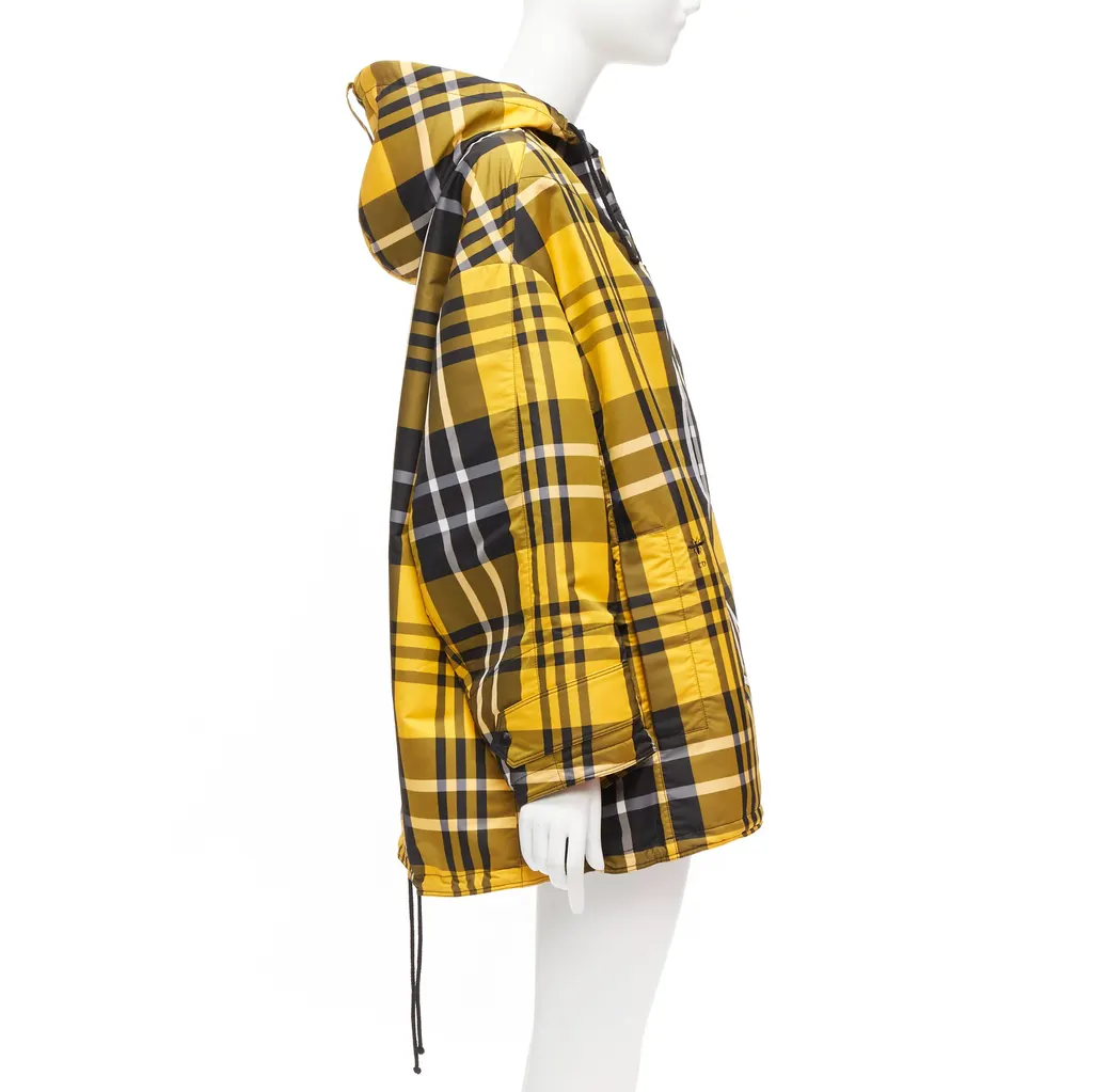 Dior Tartan Nylon Popover Yellow Polyester Never worn - Model View