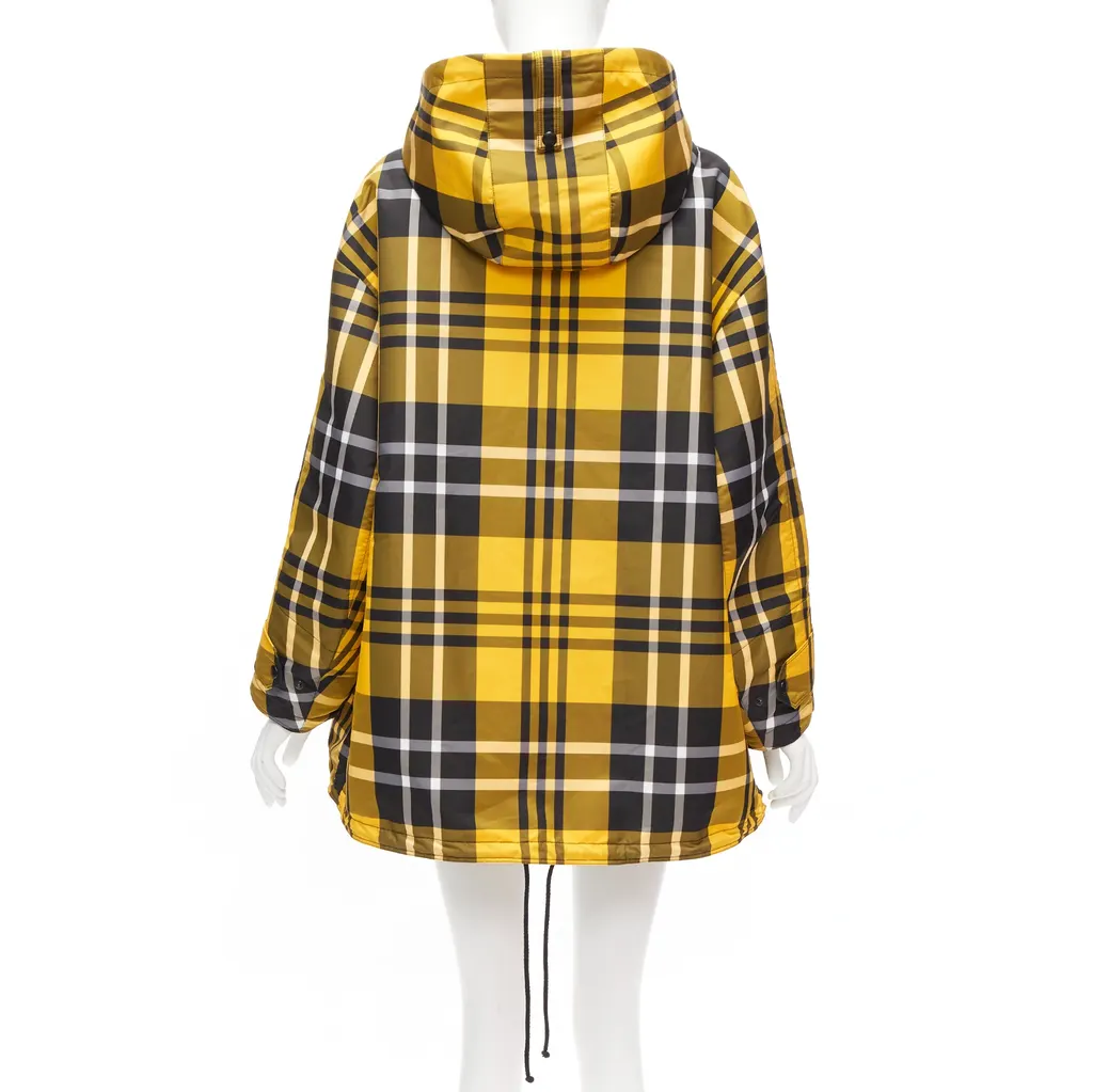 Dior Tartan Nylon Popover Yellow Polyester Never worn - Box View