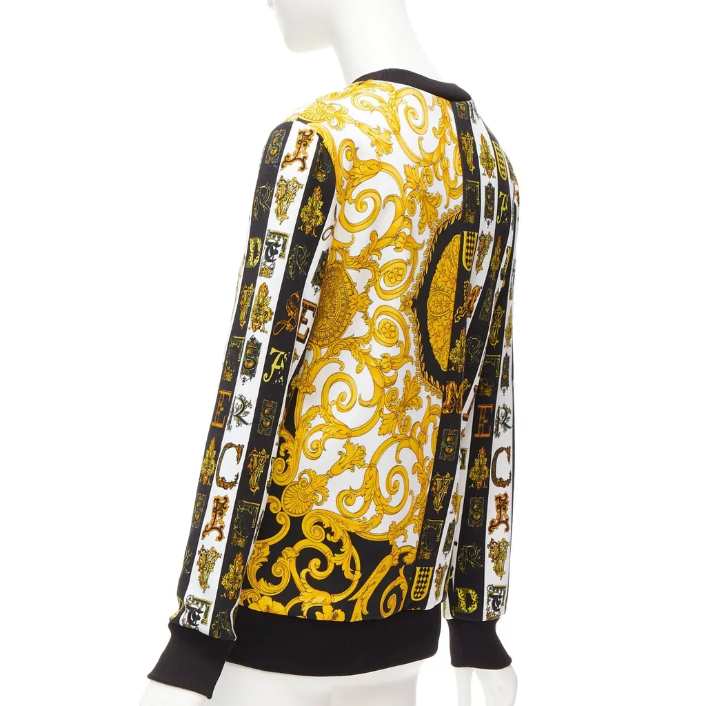 Versace Mixed Barocco Sweater Gold Cotton Very good - Box View