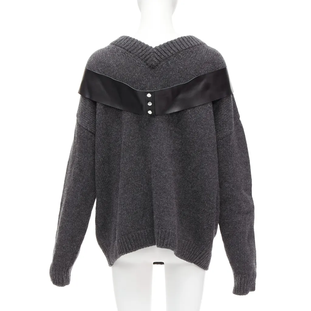 Christopher Kane Rhinestone Sweater Dress Grey Wool Never worn - Box View