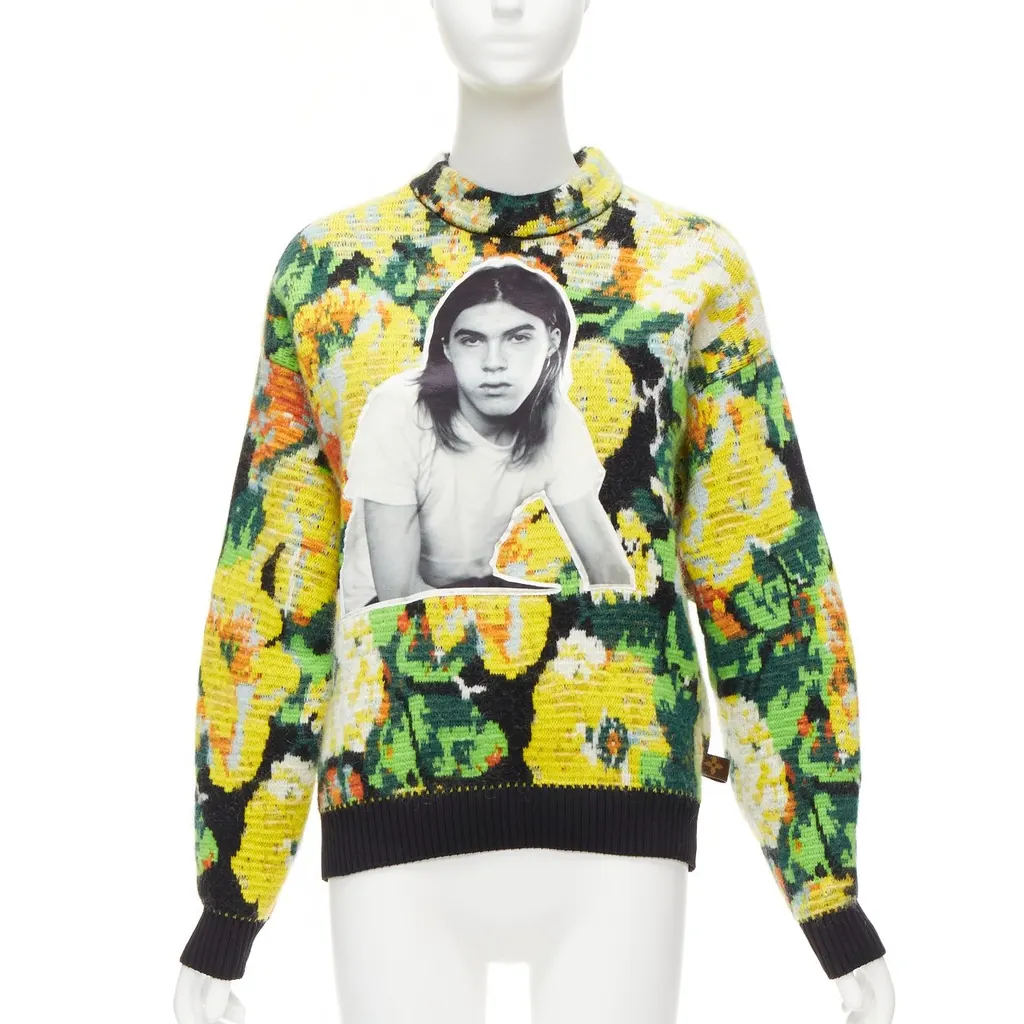 Louis Vuitton Floral Portrait Sweater MultiColor Wool Never worn - Front View