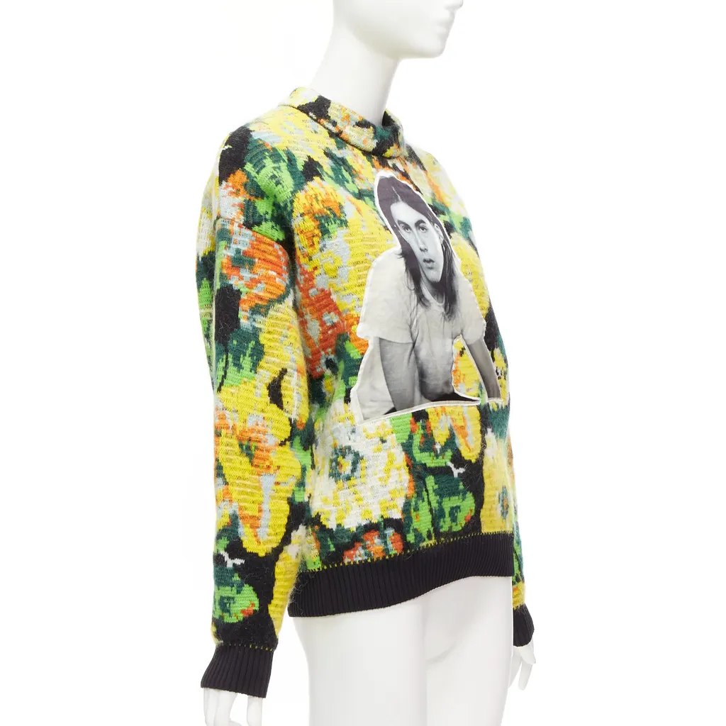 Louis Vuitton Floral Portrait Sweater MultiColor Wool Never worn - Inside View