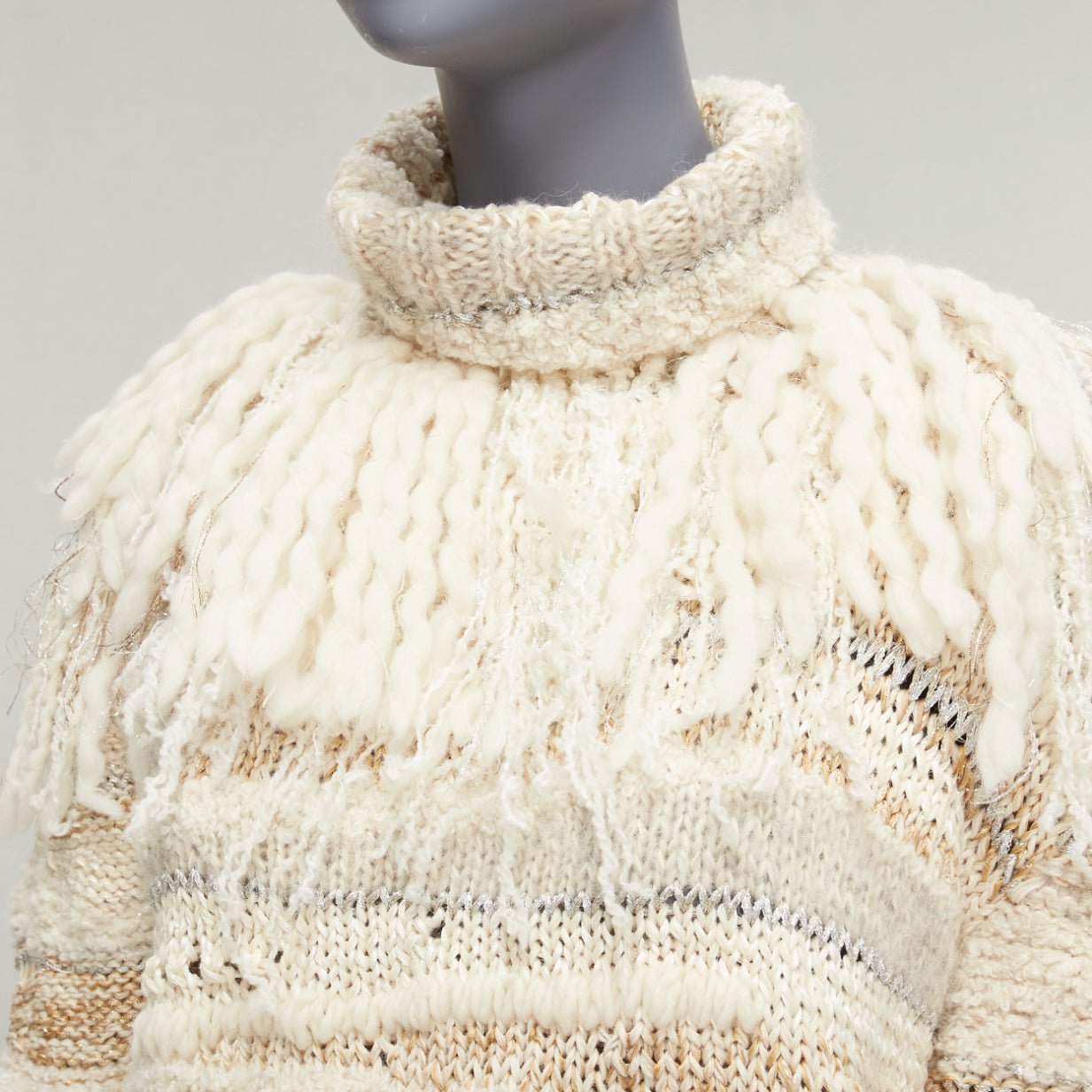 Prabal Gurung Fringe Crochet Sweater - Back view