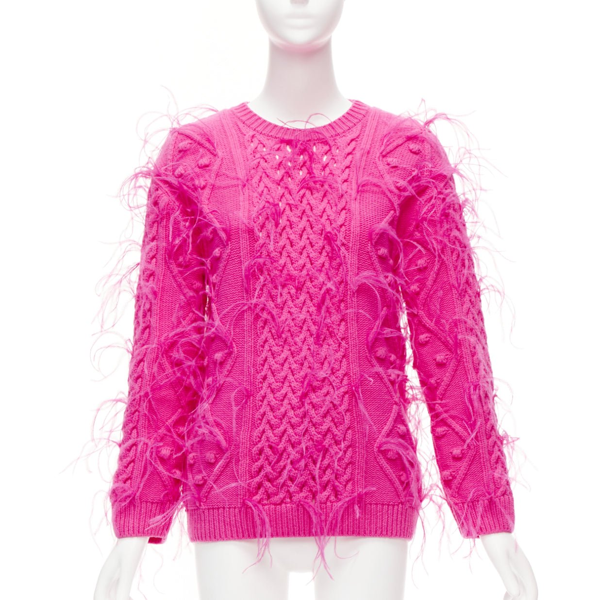 Valentino Garavani Feather Cable Sweater