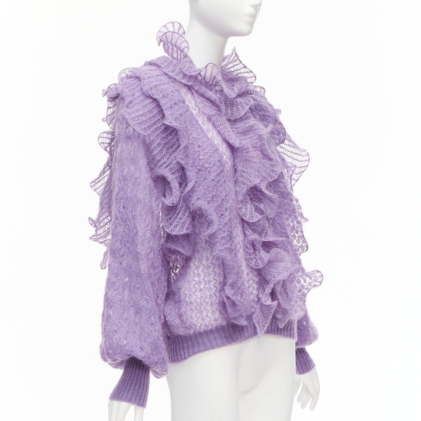 Alberta Ferretti Ruffle Knit Sweater - Image 6