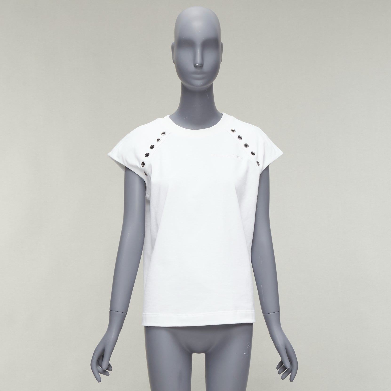 Alexander Mcqueen Eyelet Studded Top - Image 11