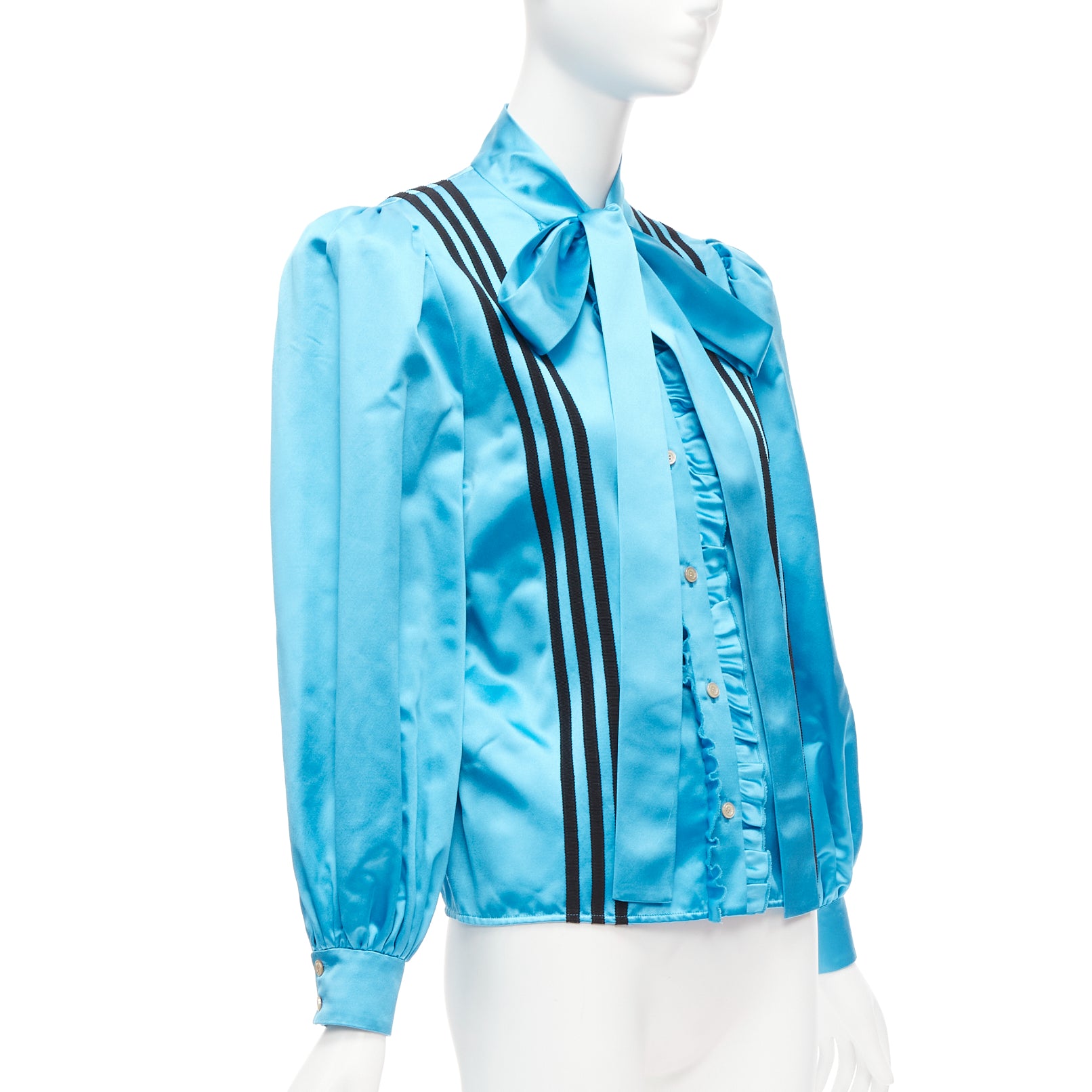 Gucci 3 Stripe Blouse - Image 6