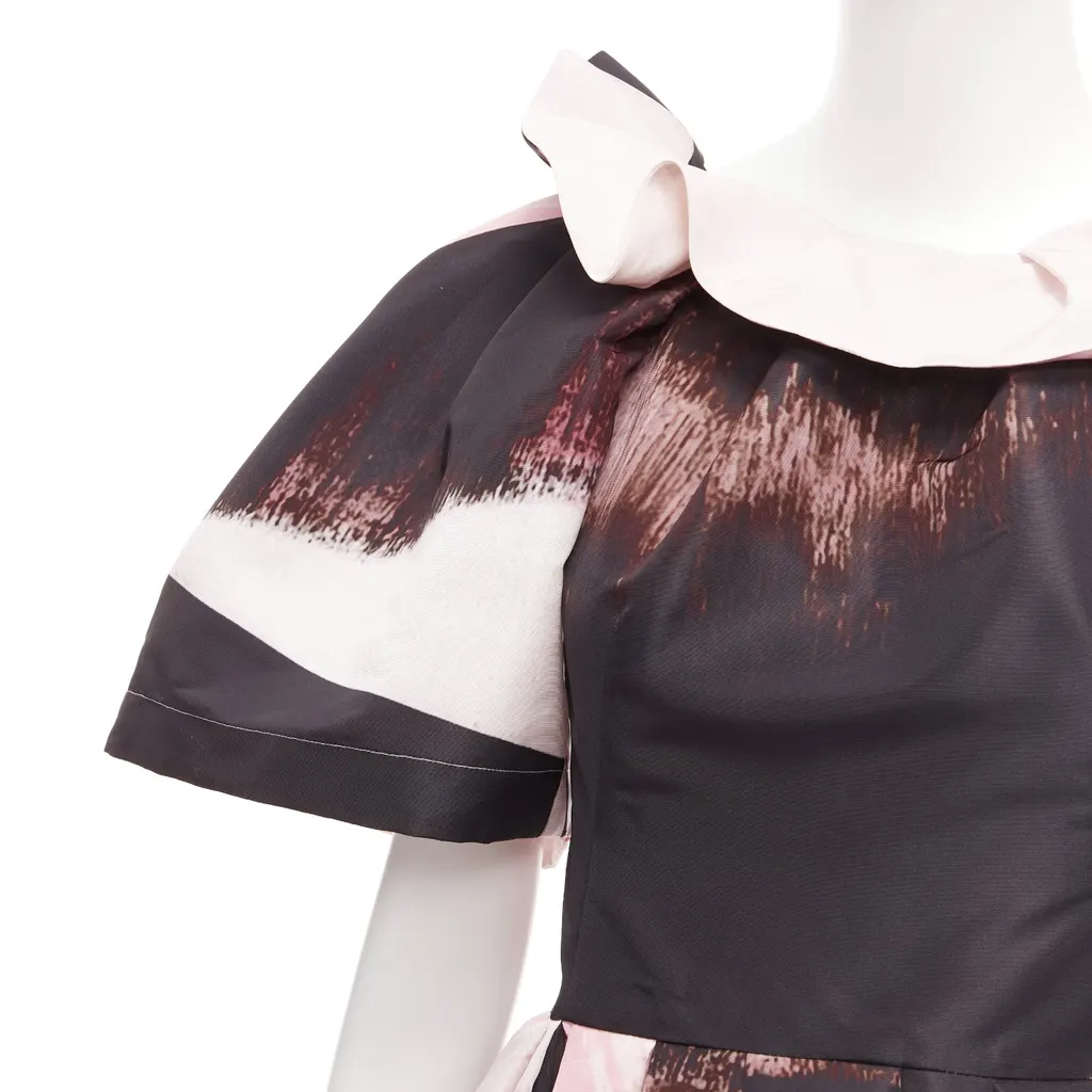 Alexander McQueen Brushstroke Gown Black Polyester Never worn - Back View