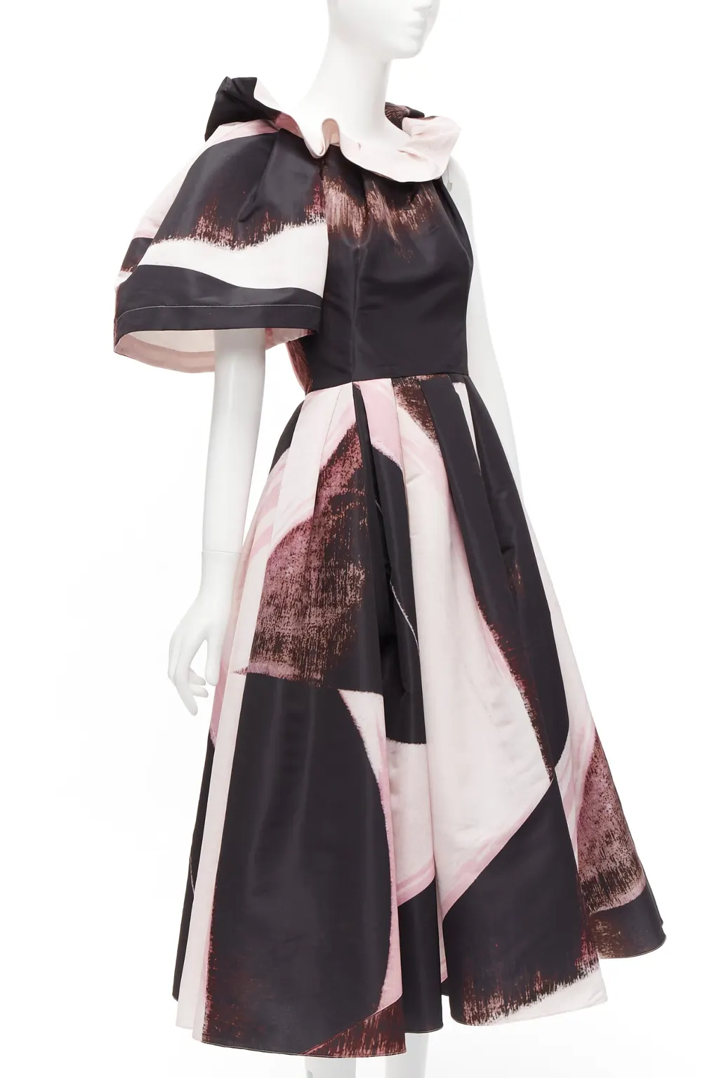 Alexander McQueen Brushstroke Gown Black Polyester Never worn - Inside View
