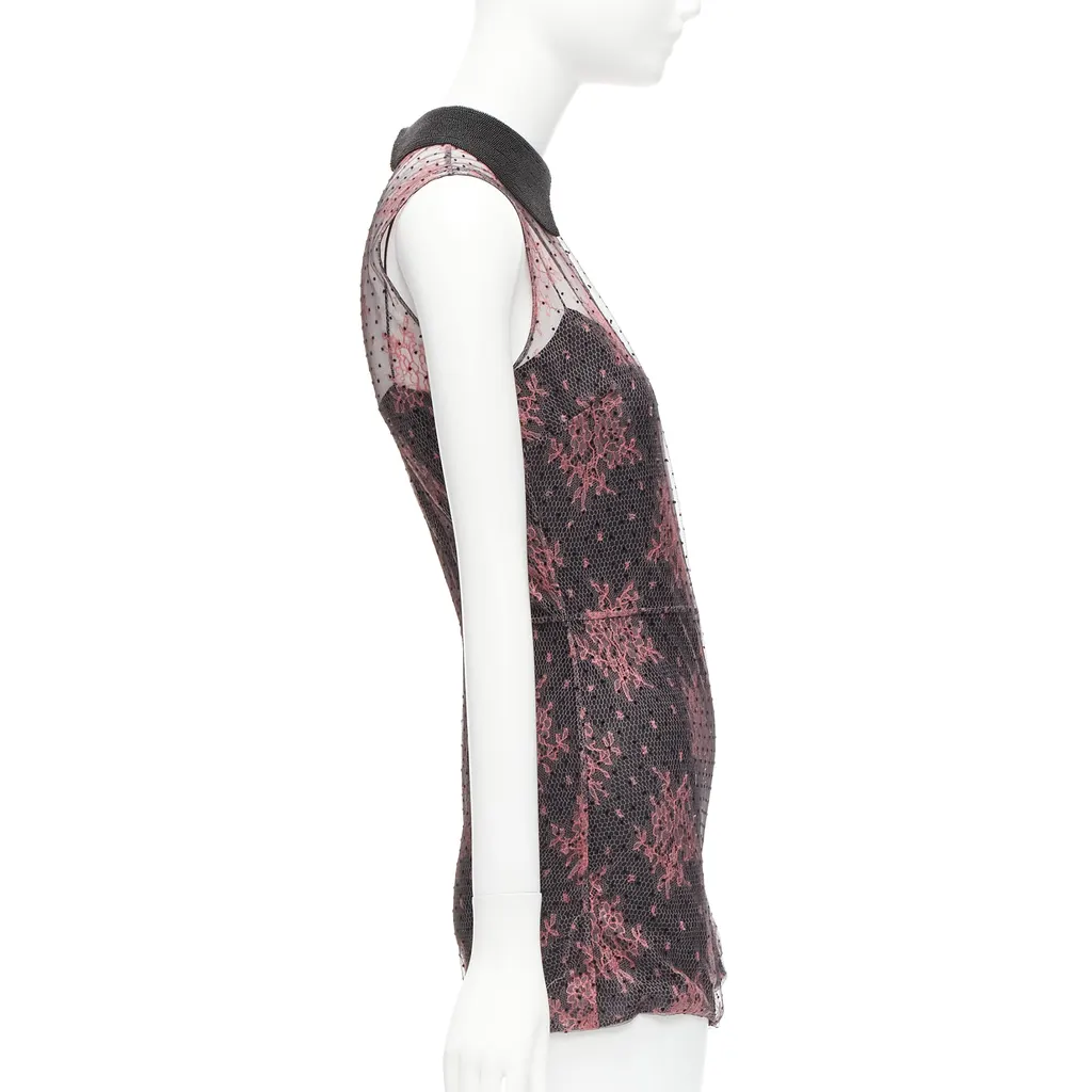 Dior Pink Lace Playsuit Pink Polyester Never worn - Model View