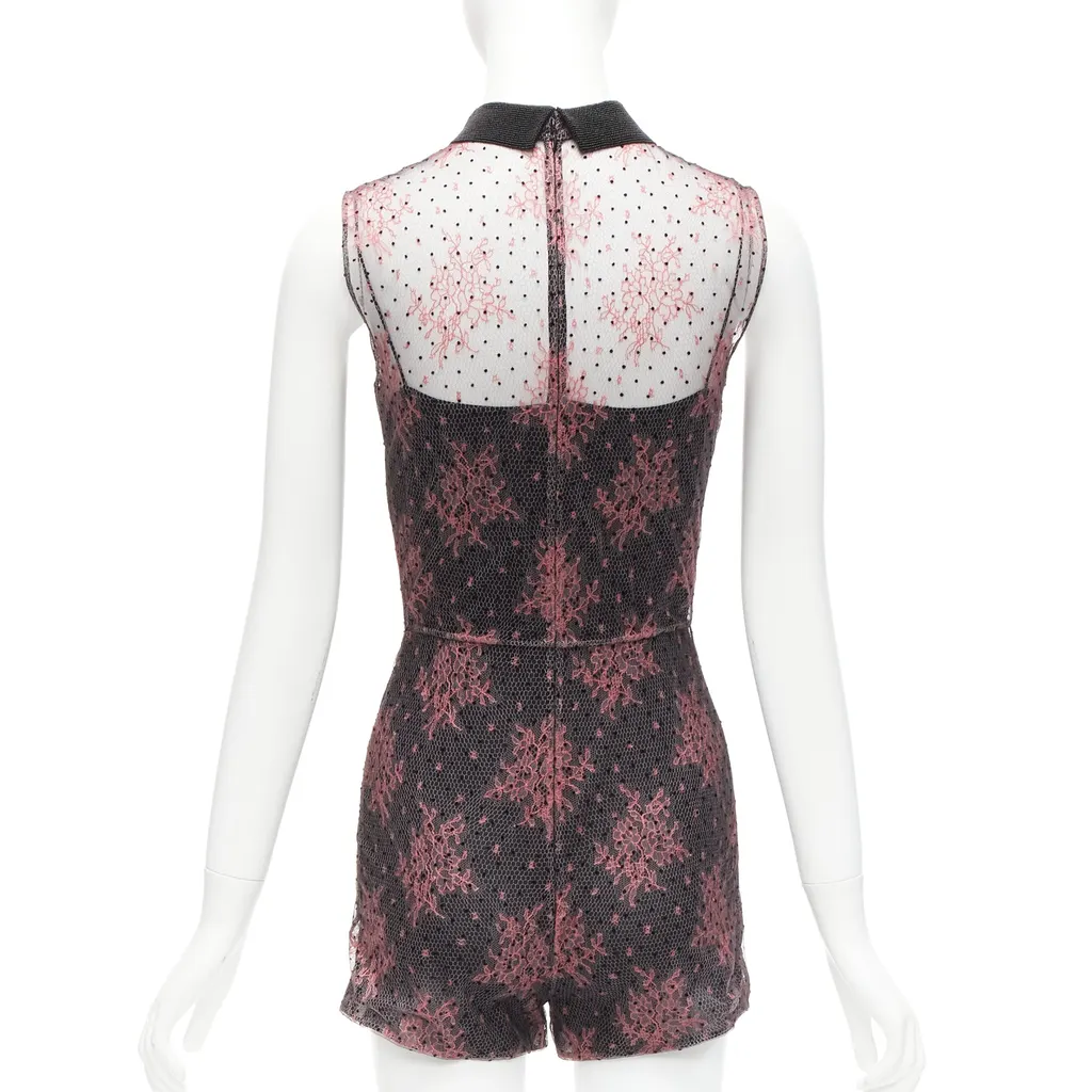 Dior Pink Lace Playsuit Pink Polyester Never worn - Box View