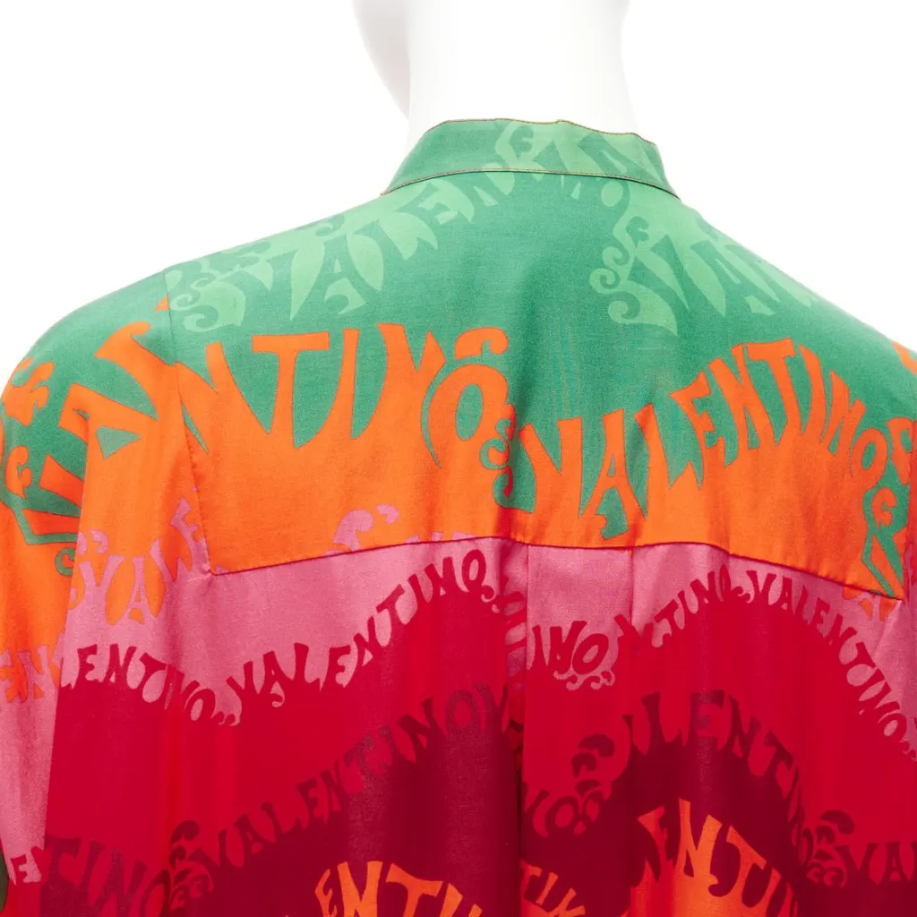 Valentino Rainbow Kaftan Dress MultiColor Silk Very good - Back View