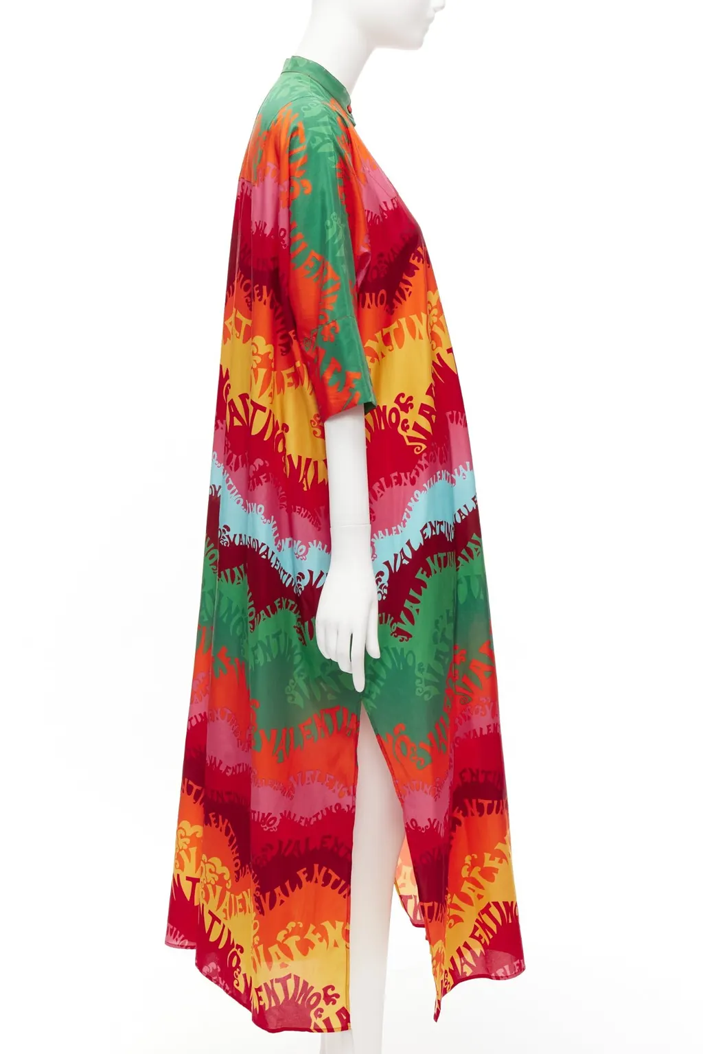 Valentino Rainbow Kaftan Dress MultiColor Silk Very good - Model View
