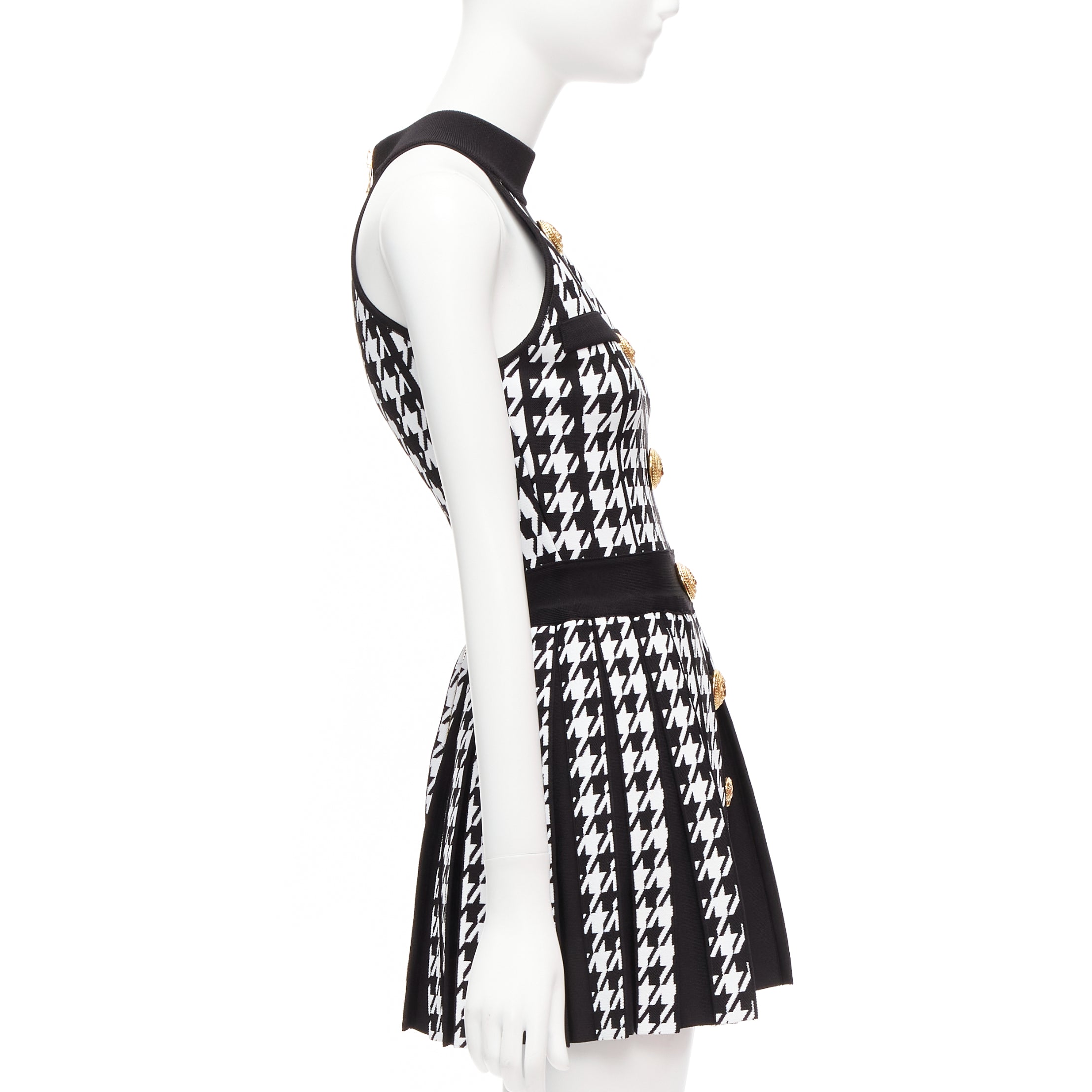 Balmain Houndstooth Halter Dress - 4