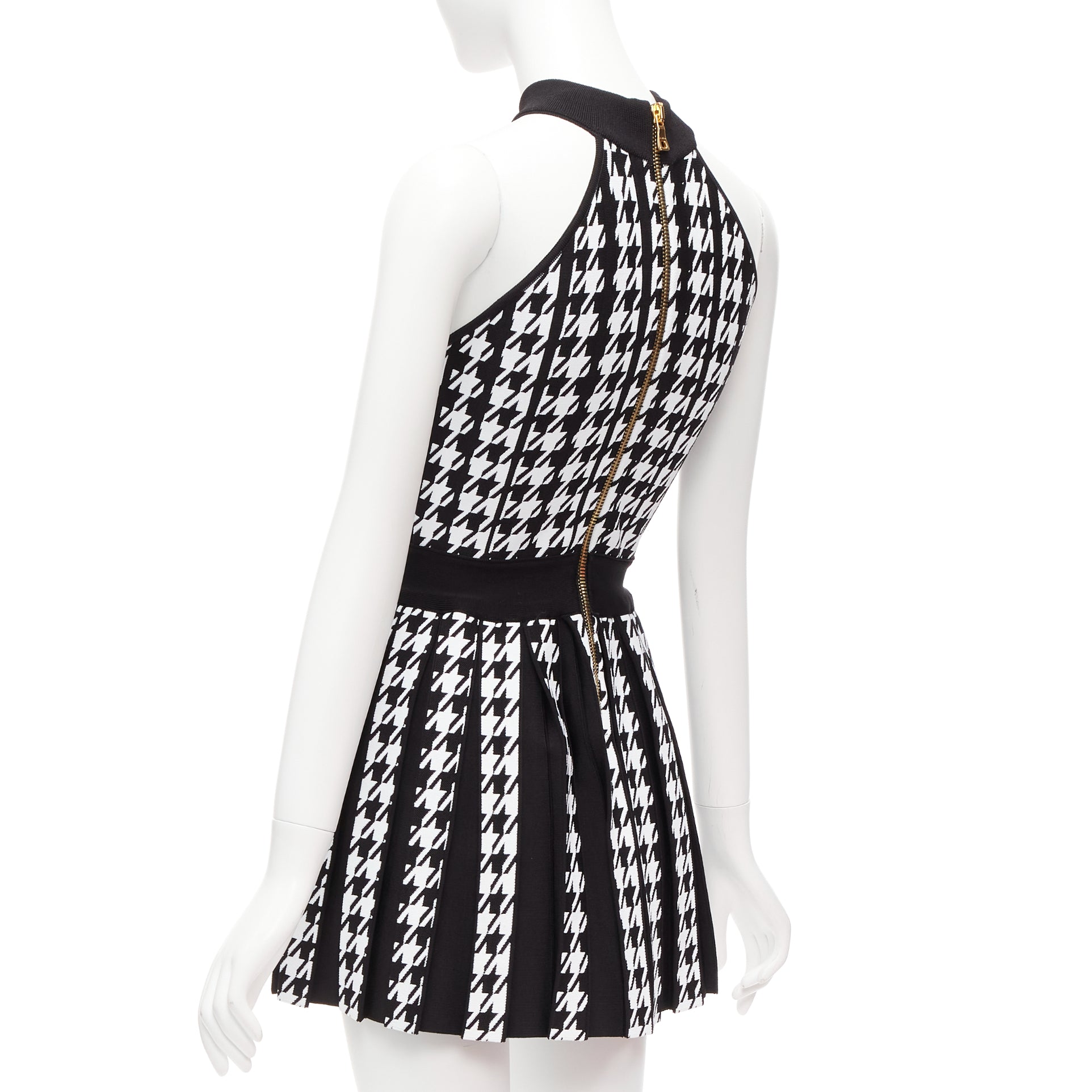 Balmain Houndstooth Halter Dress - Detail 1