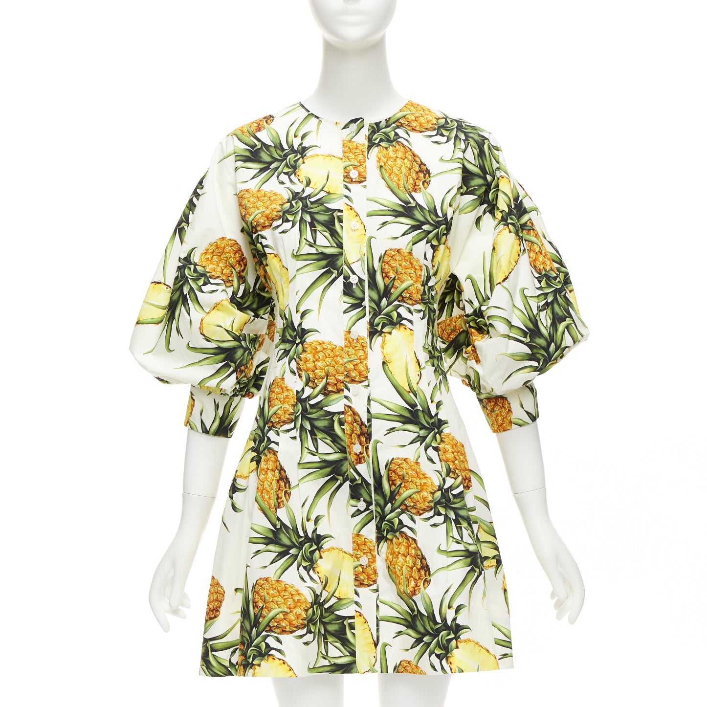 Oscar De La Renta Pineapple Puff Dress