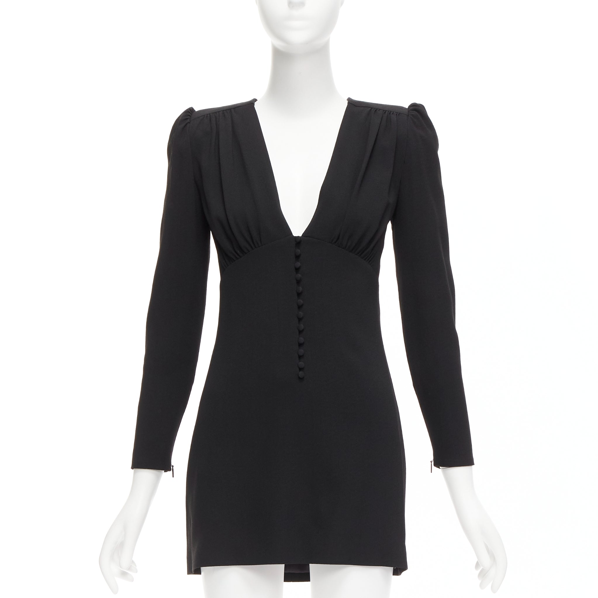 Saint Laurent Deep V Mini Dress