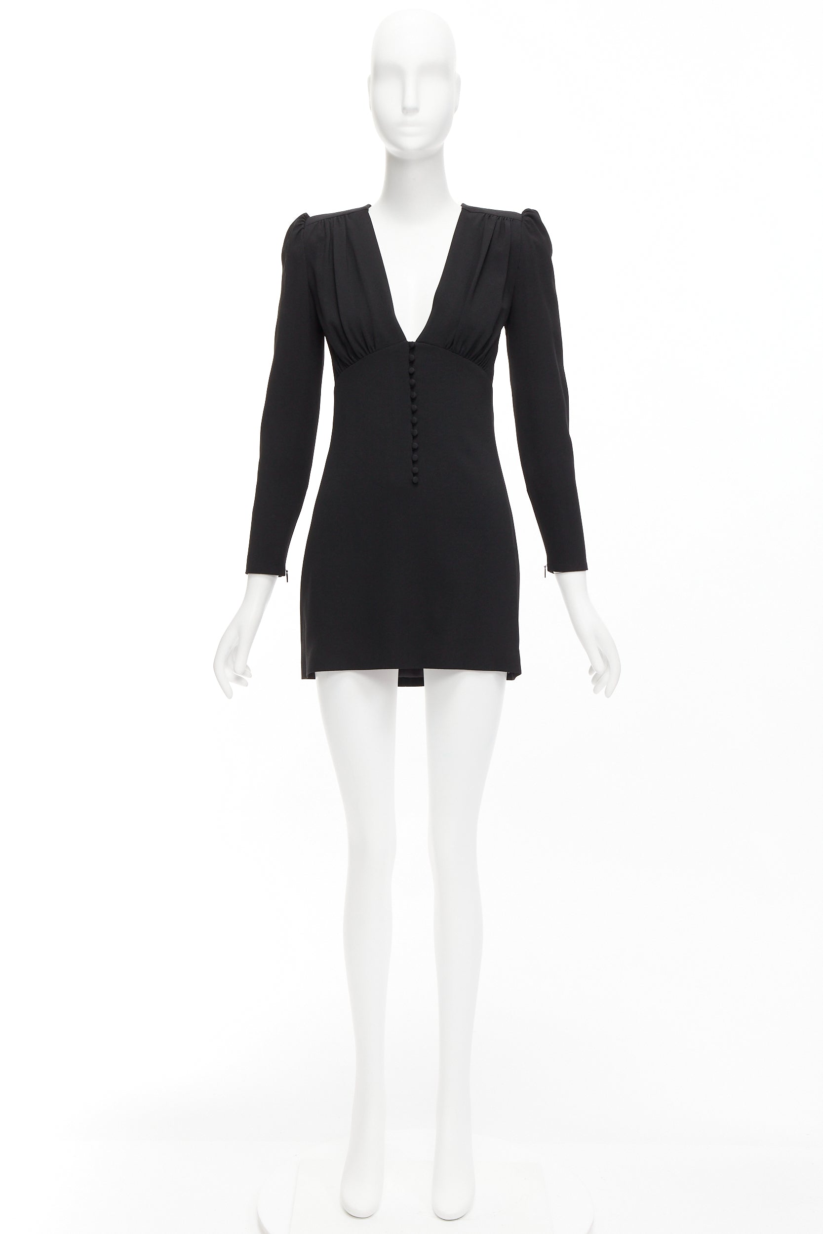 Saint Laurent Deep V Mini Dress - Image 11