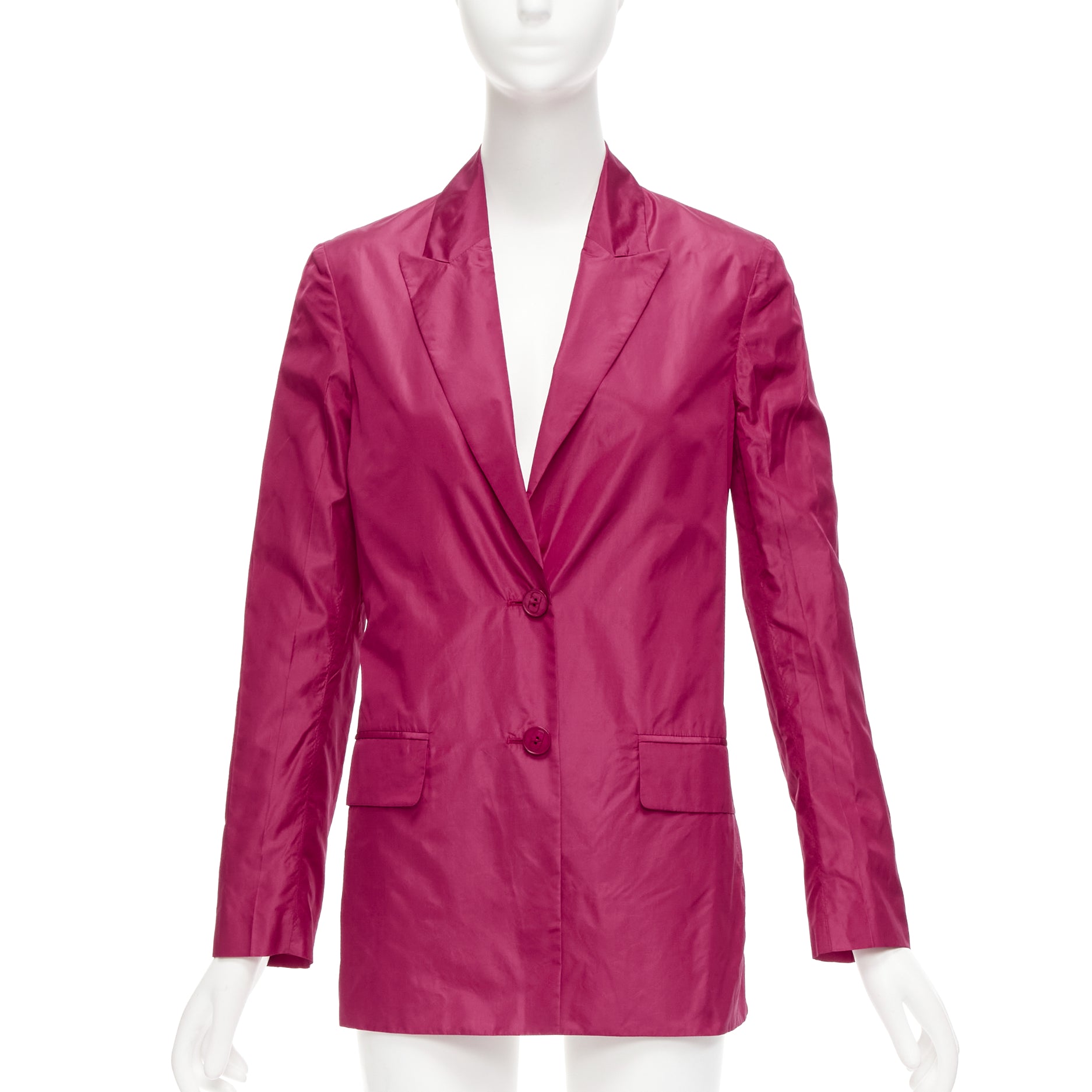 Valentino Garavani Pink Silk Cinched Blazer - Image 6