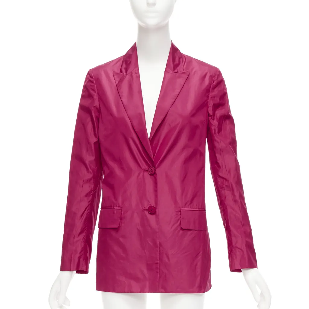 Valentino Pink Silk Cinched Blazer Purple Silk Very good - Inside View