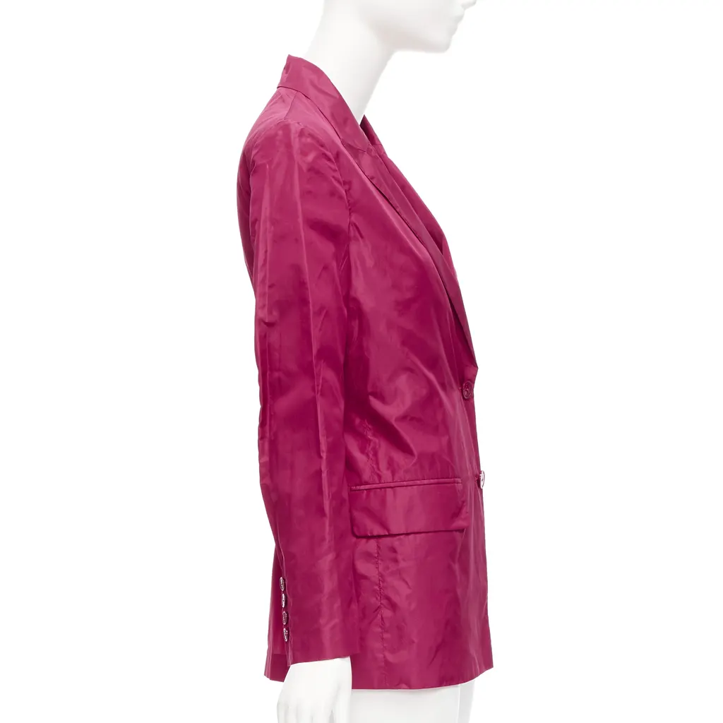 Valentino Pink Silk Cinched Blazer Purple Silk Very good - Box View