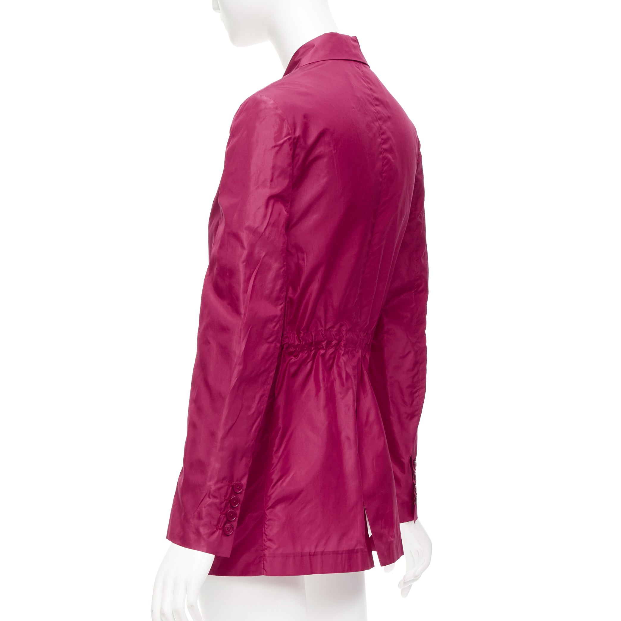 Valentino Garavani Pink Silk Cinched Blazer - Detail 2