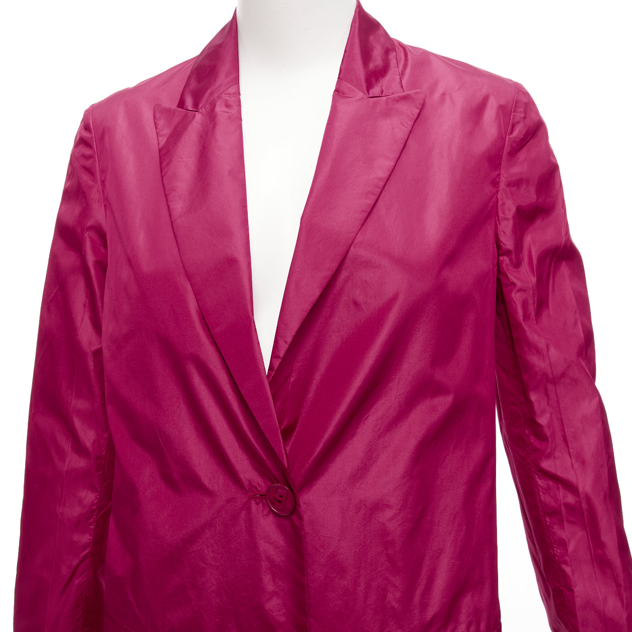 Valentino Garavani Pink Silk Cinched Blazer - Image 10