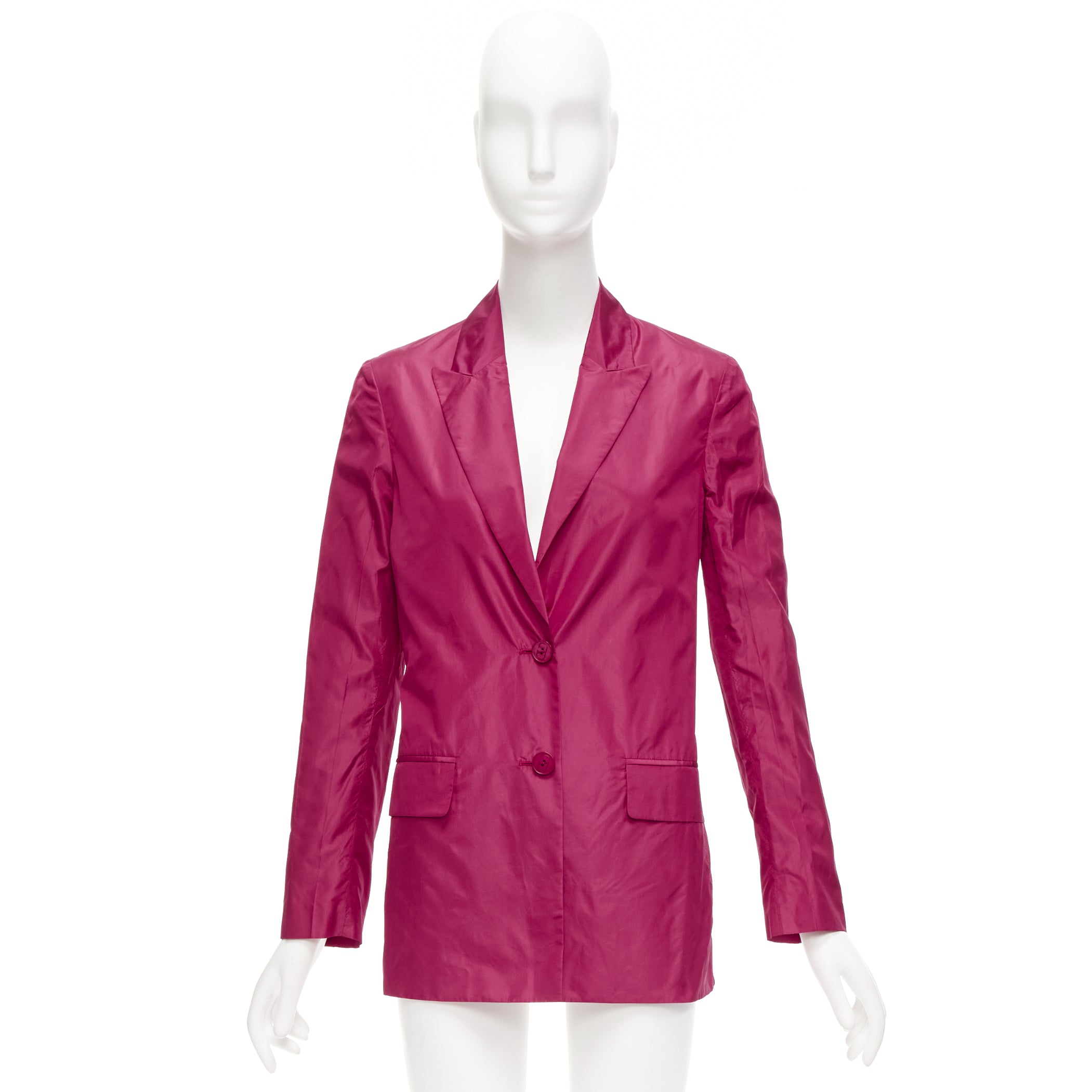 Valentino Garavani Pink Silk Cinched Blazer - Image 12
