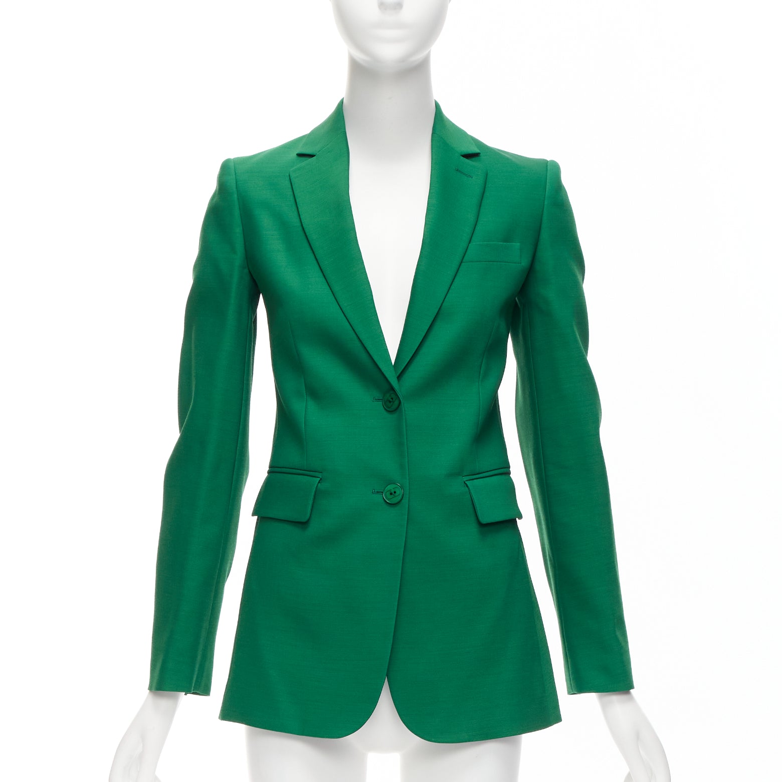 Valentino Garavani Green Wool Silk Blazer