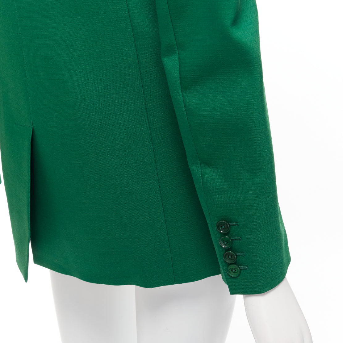 Valentino Garavani Green Wool Silk Blazer - Image 10