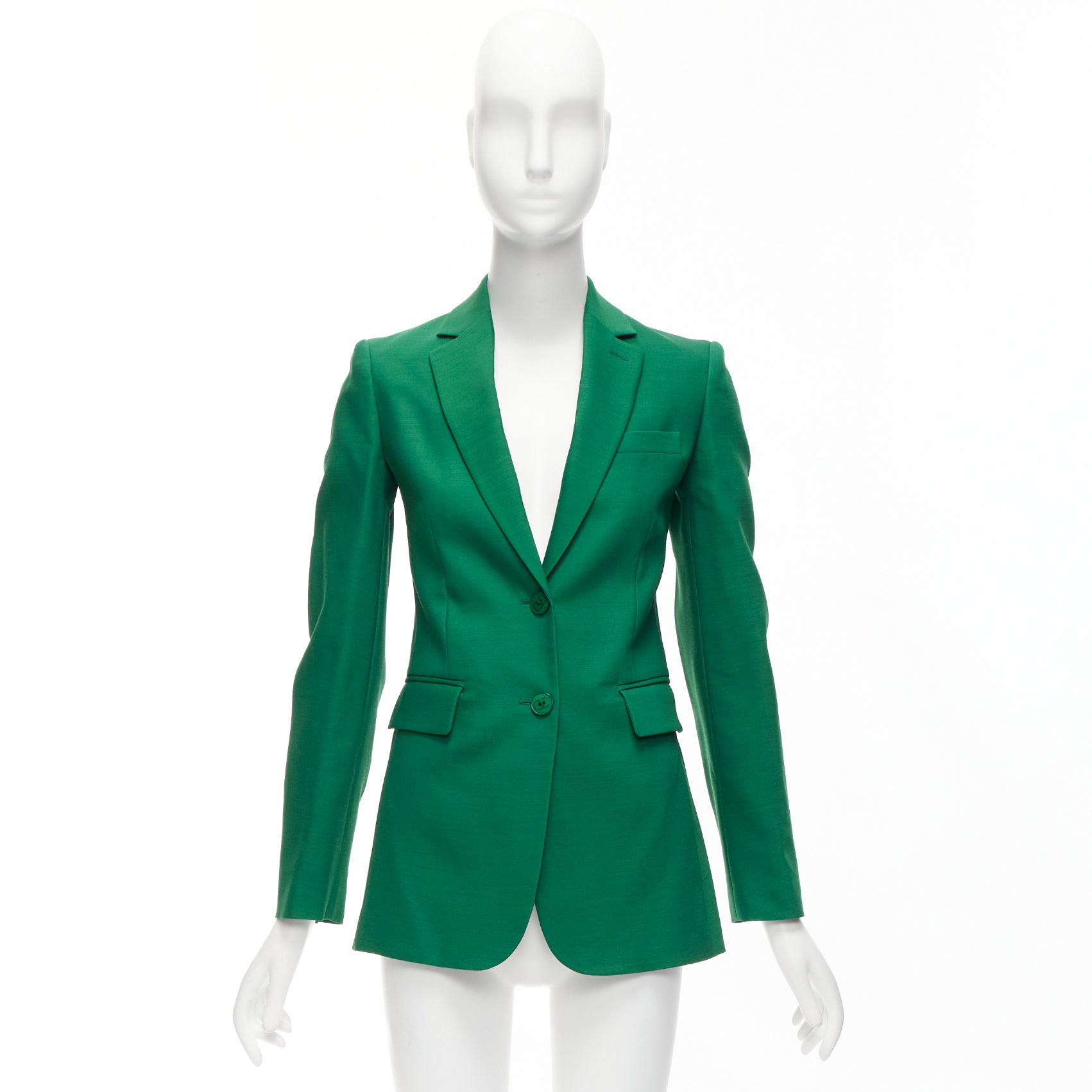 Valentino Garavani Green Wool Silk Blazer - Image 12