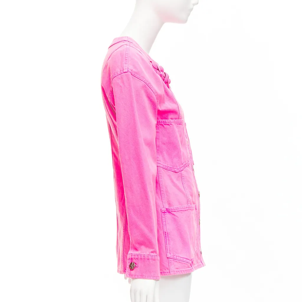 Chanel Pink Cotton Camellia Jacket Pink Cotton Very good - Box View