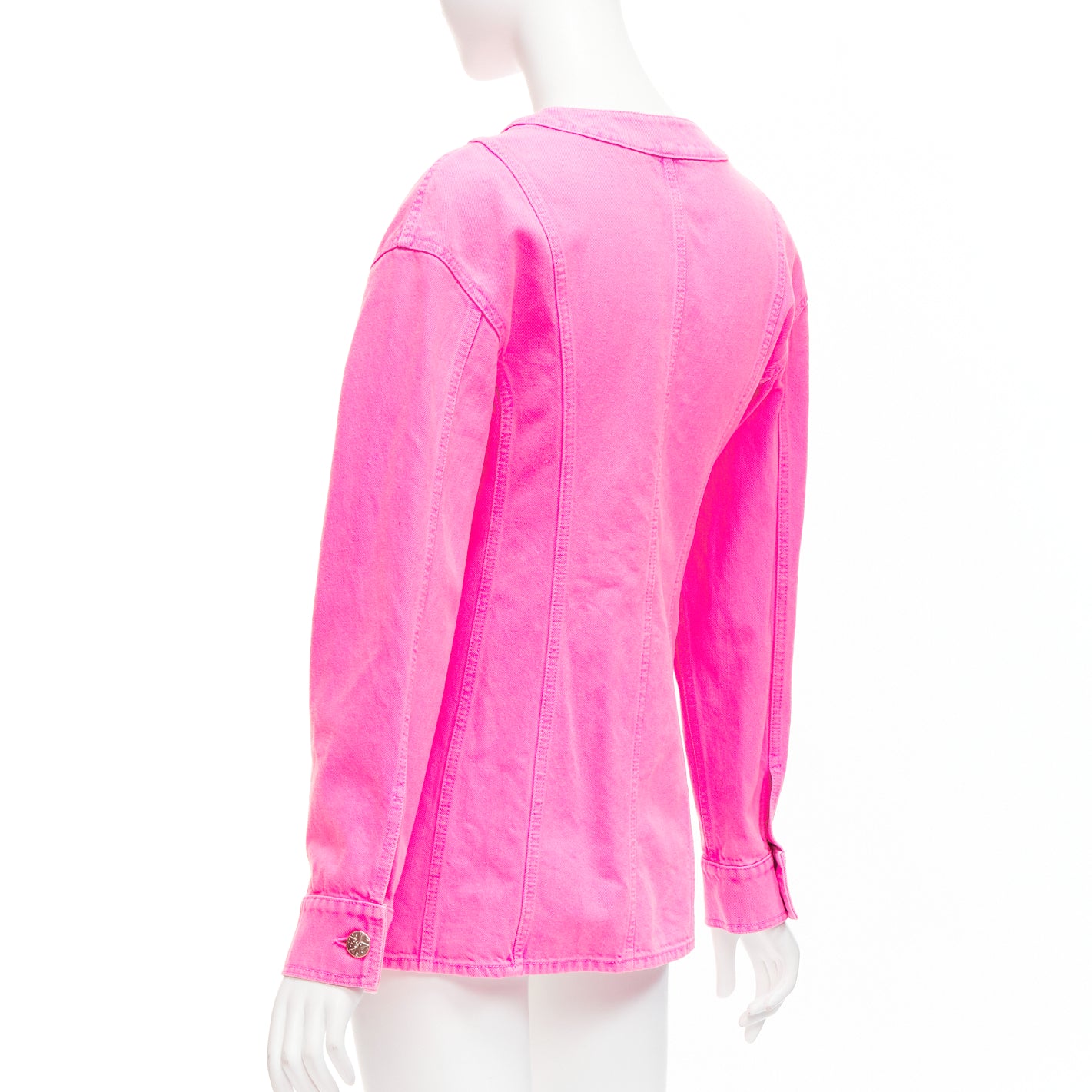 Chanel Pink Cotton Camellia Jacket - Detail 2