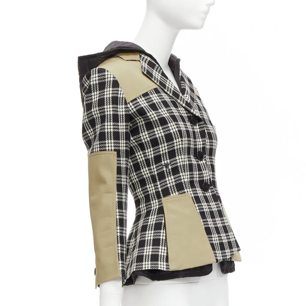 Dior Black White Wool Jacket Black Wool Never worn - Model View
