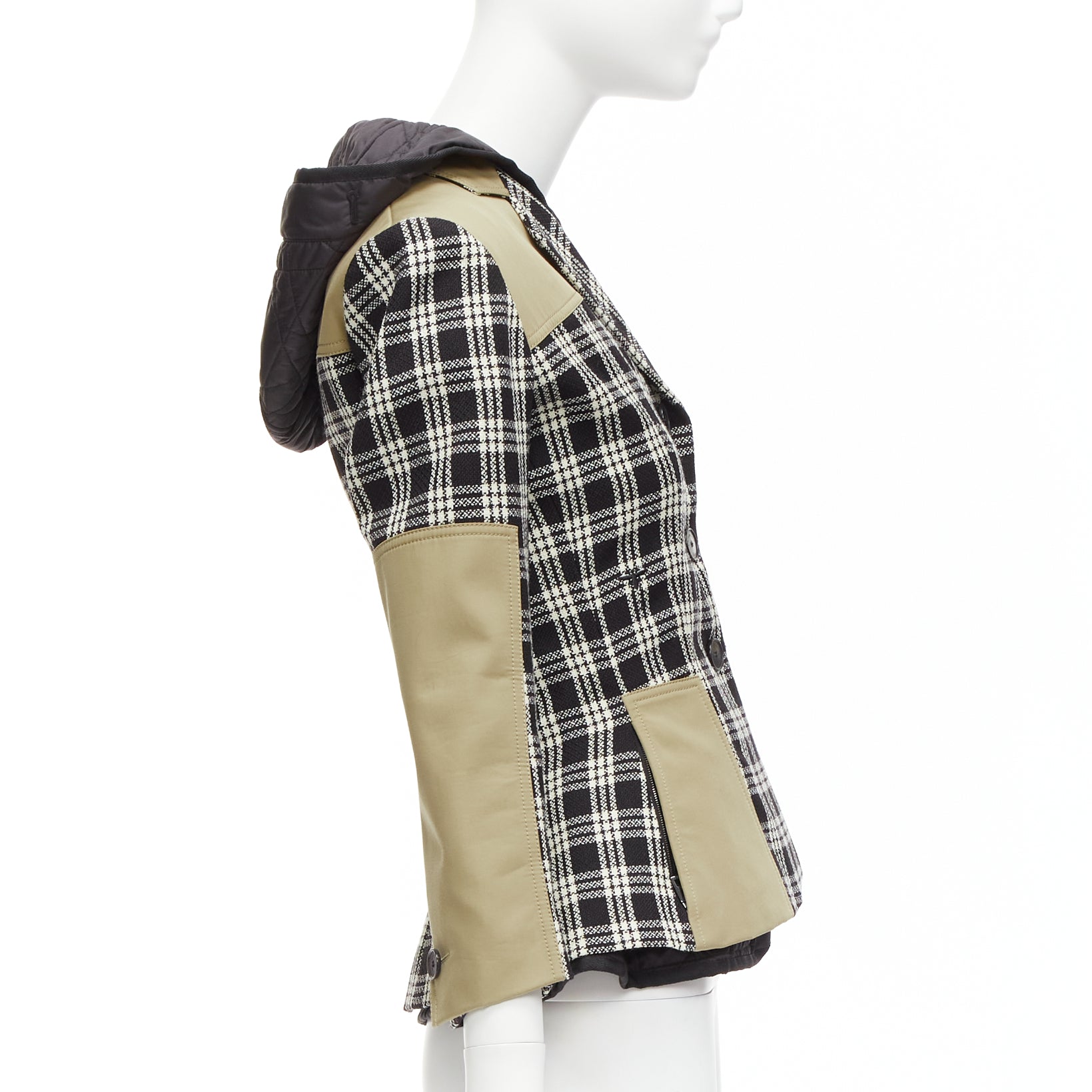 Dior Black White Wool Jacket - Side view